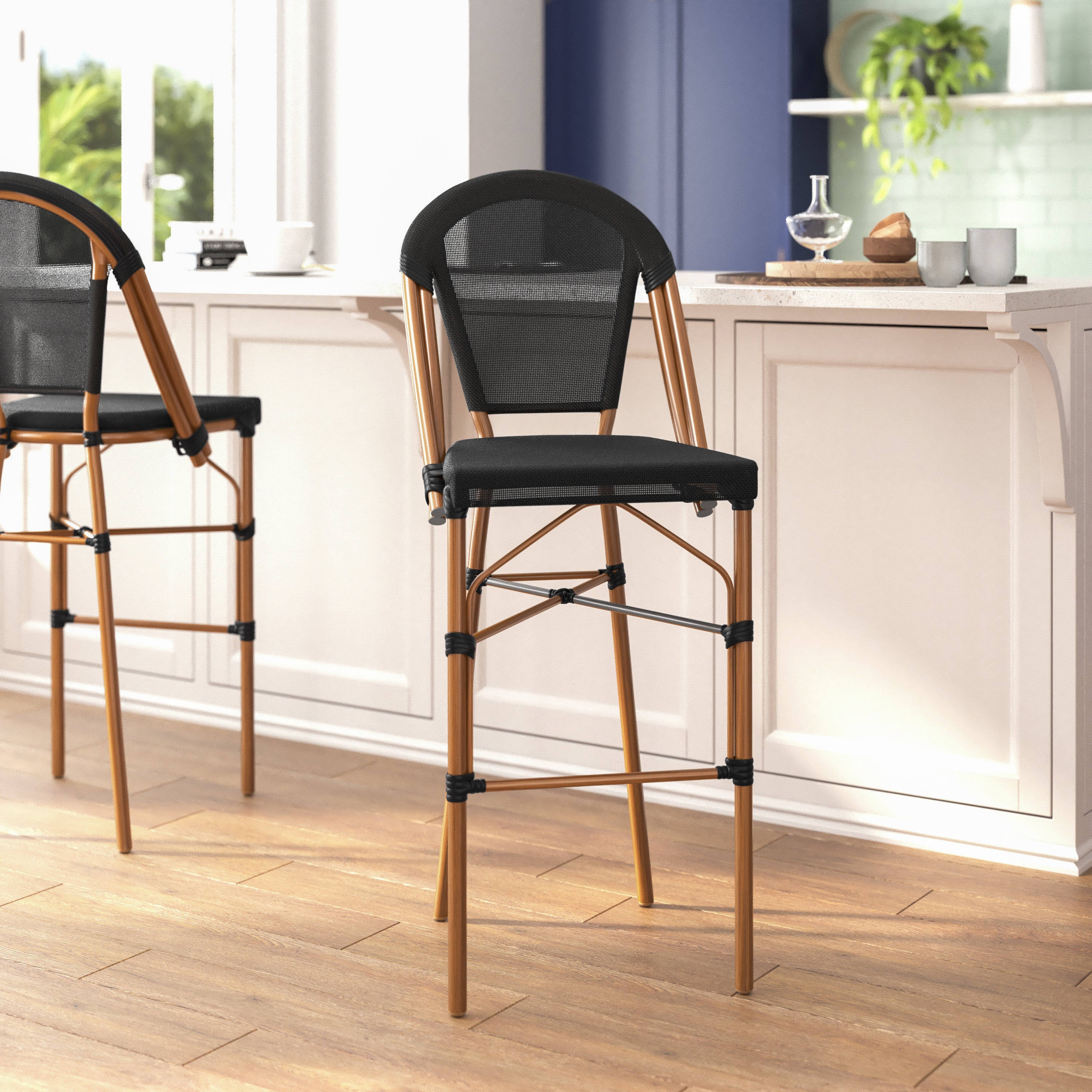 Marseille Stackable Indoor/Outdoor Bistro 30" High Barstool,