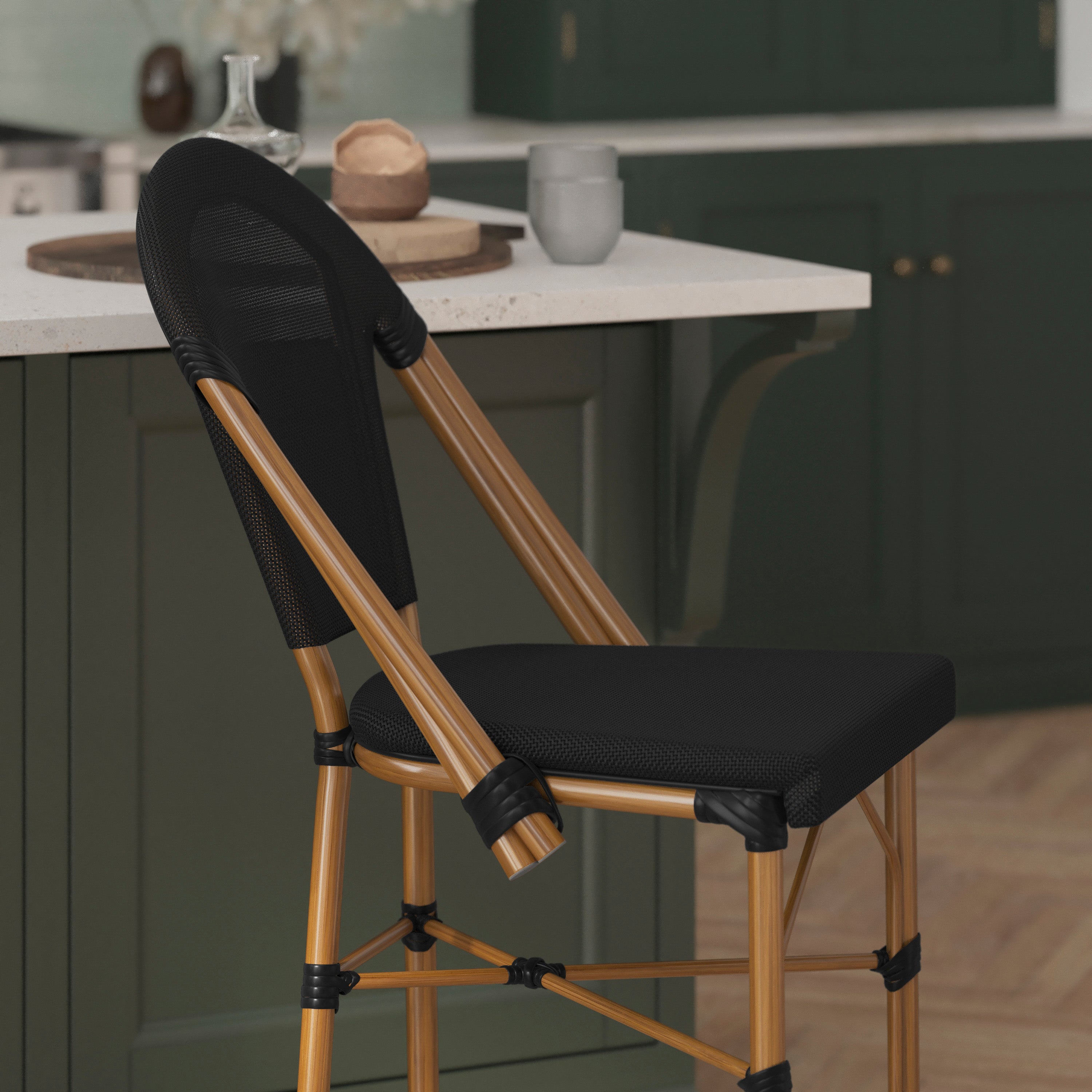 Marseille Stackable Indoor/Outdoor Bistro 26" High Counter Height Stool,