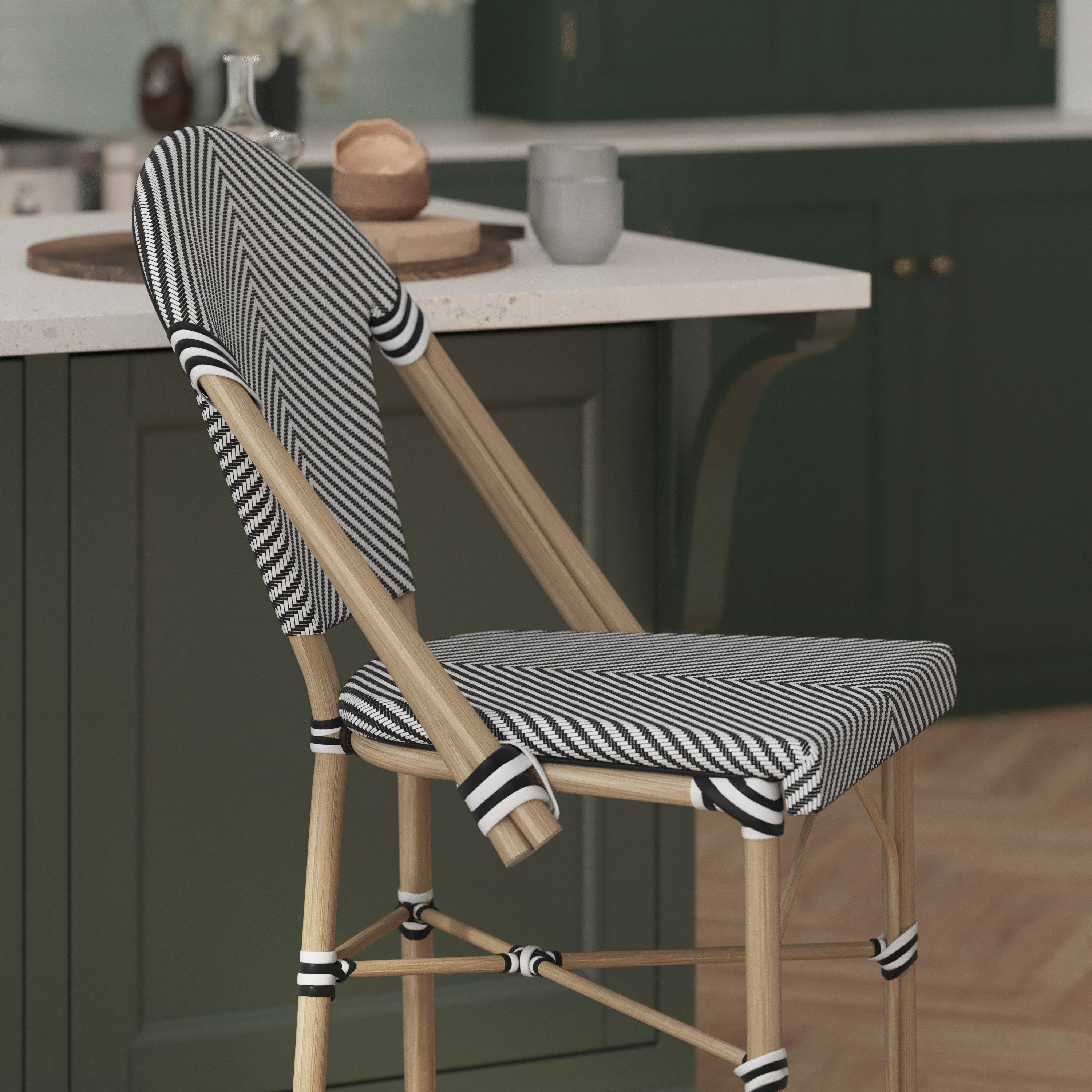 Marseille Stackable Indoor/Outdoor Bistro 26" High Counter Height Stool,