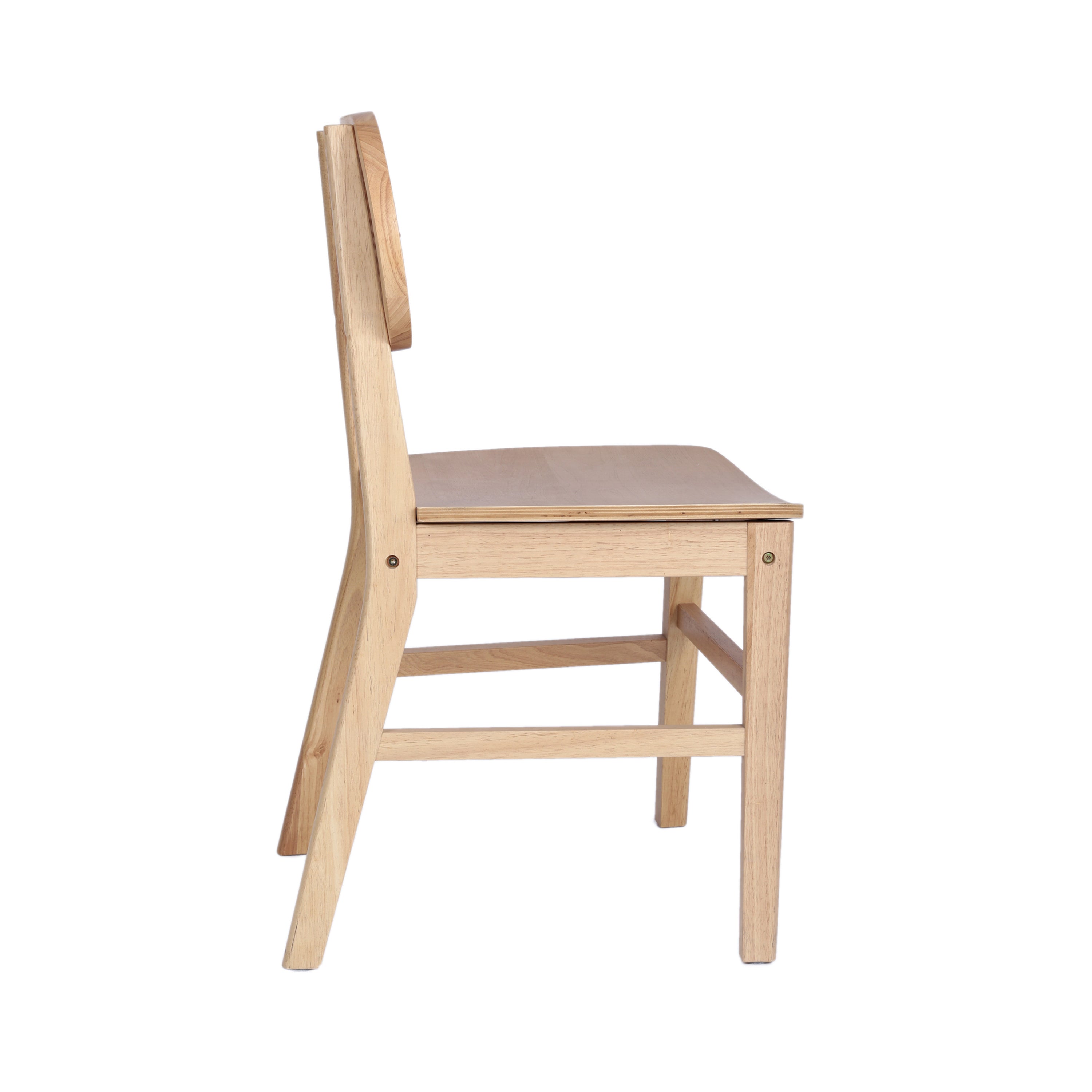 Jacob Set of 2 Commercial Cane Rattan Dining and Event Chairs with Solid Wood Frame and Seat