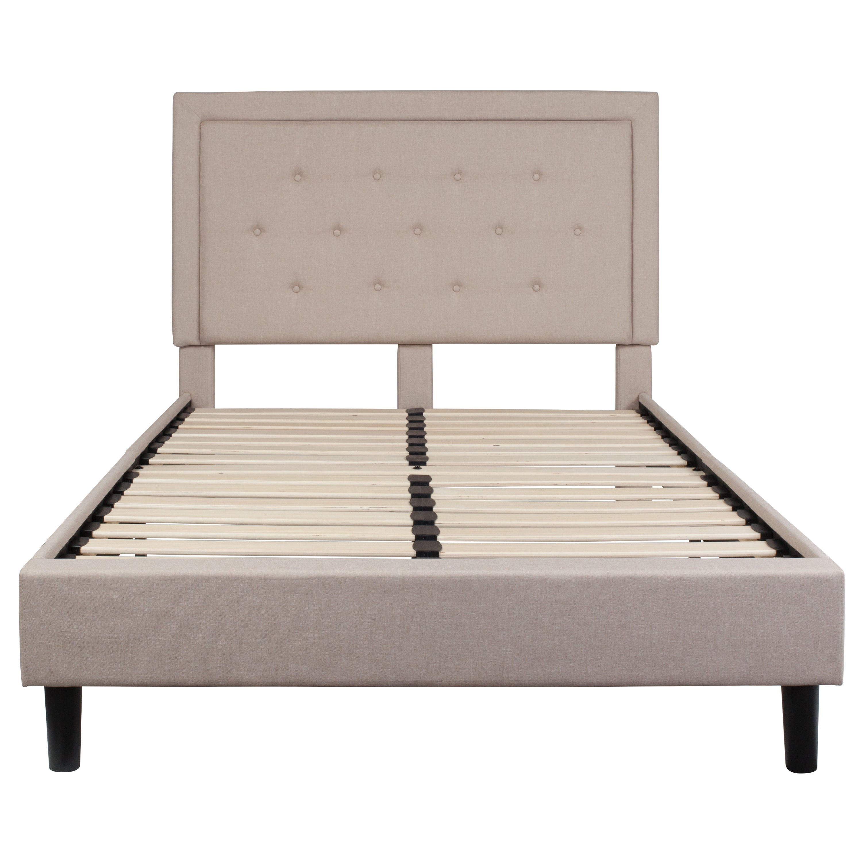 Roxbury Panel Tufted Upholstered Platform Bed