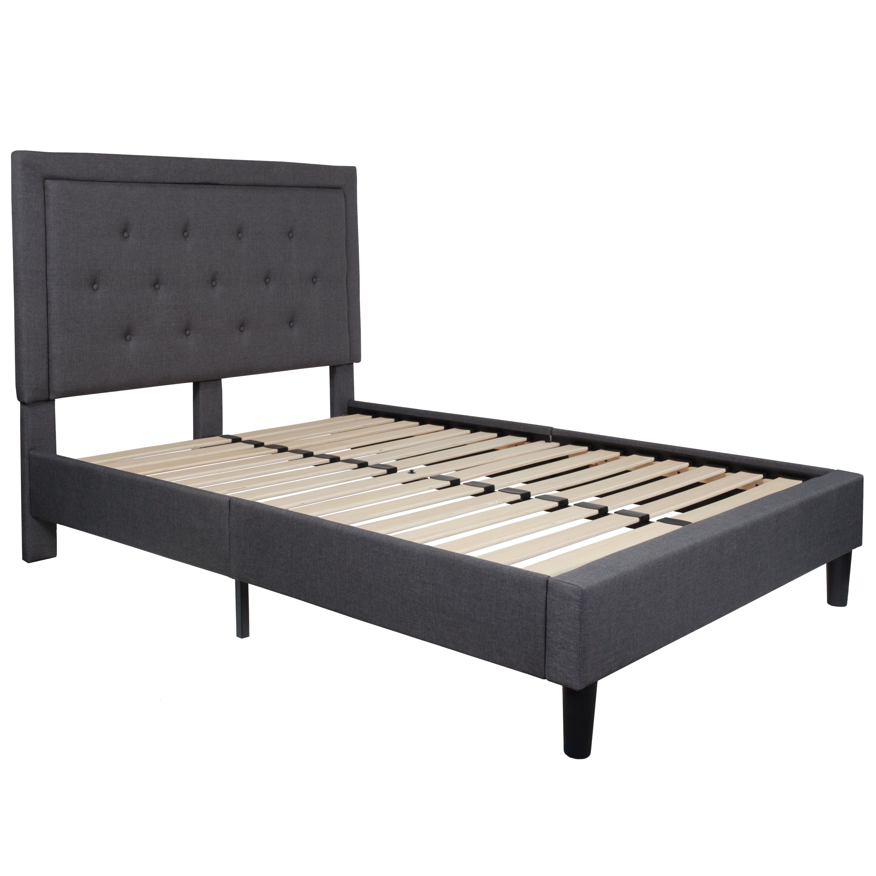 Roxbury Panel Tufted Upholstered Platform Bed