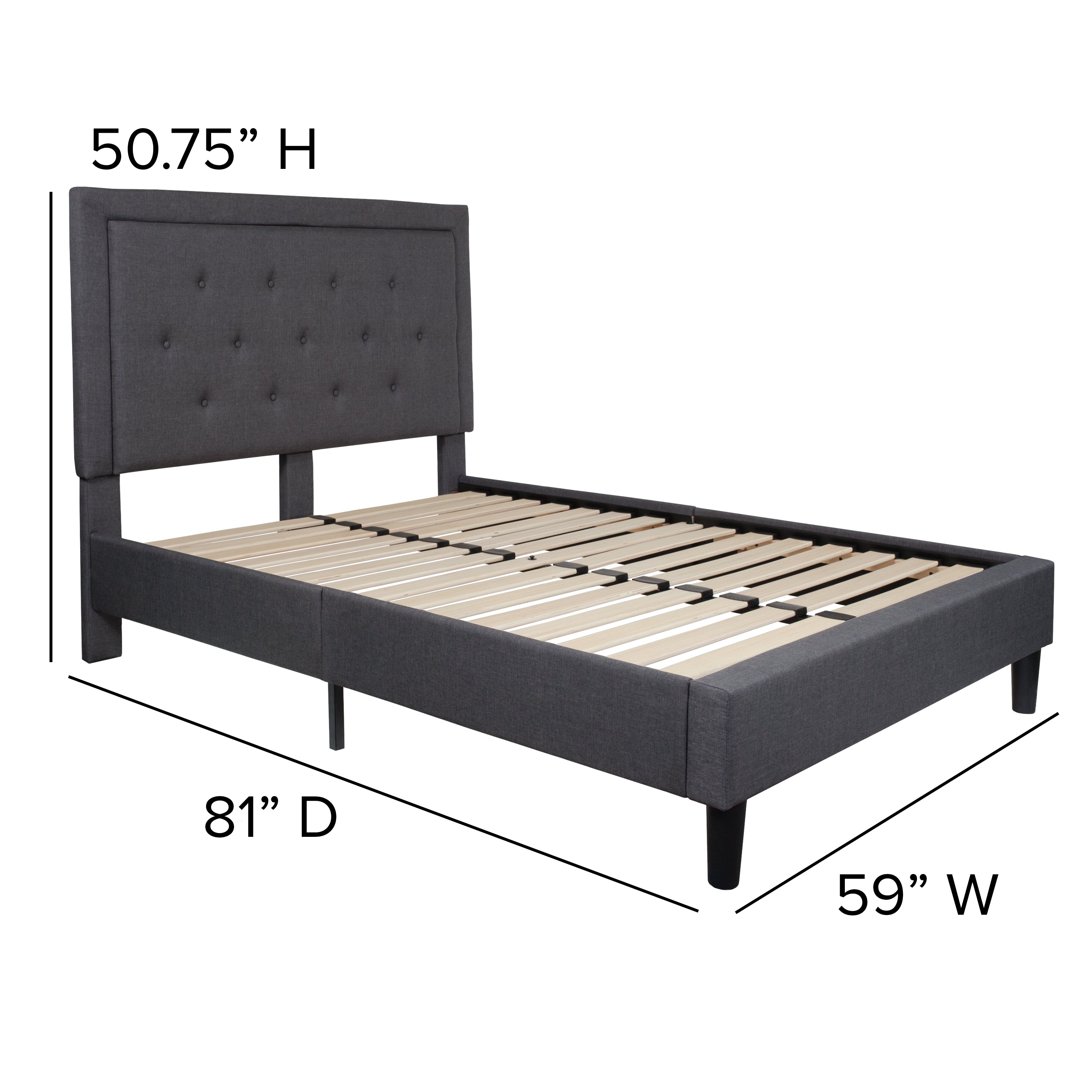 Roxbury Panel Tufted Upholstered Platform Bed