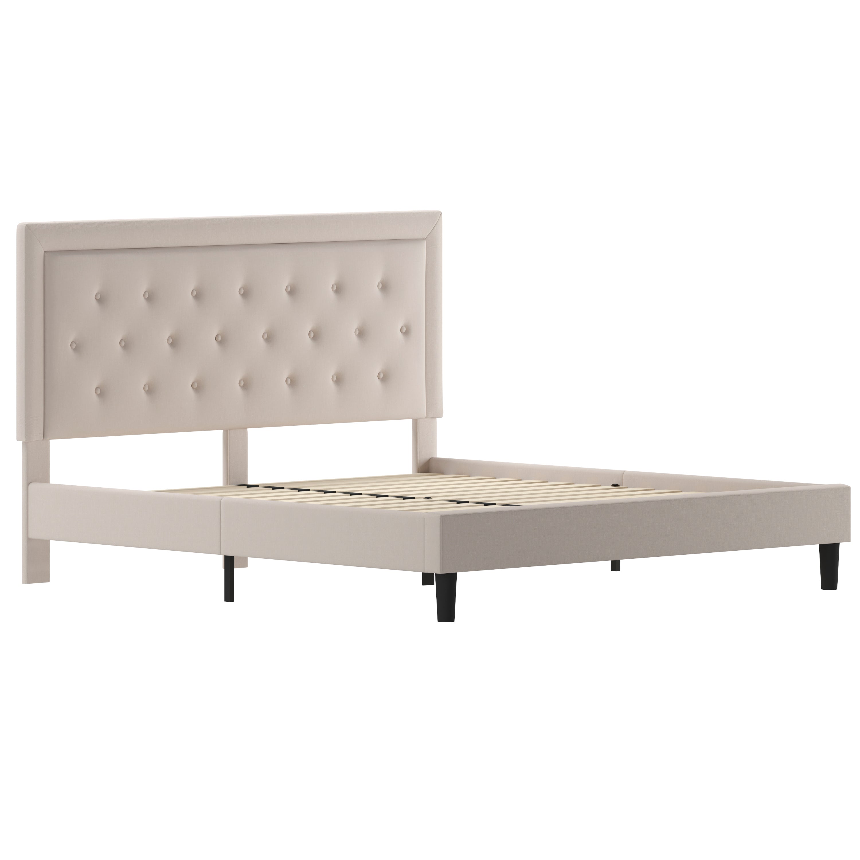 Roxbury Panel Tufted Upholstered Platform Bed