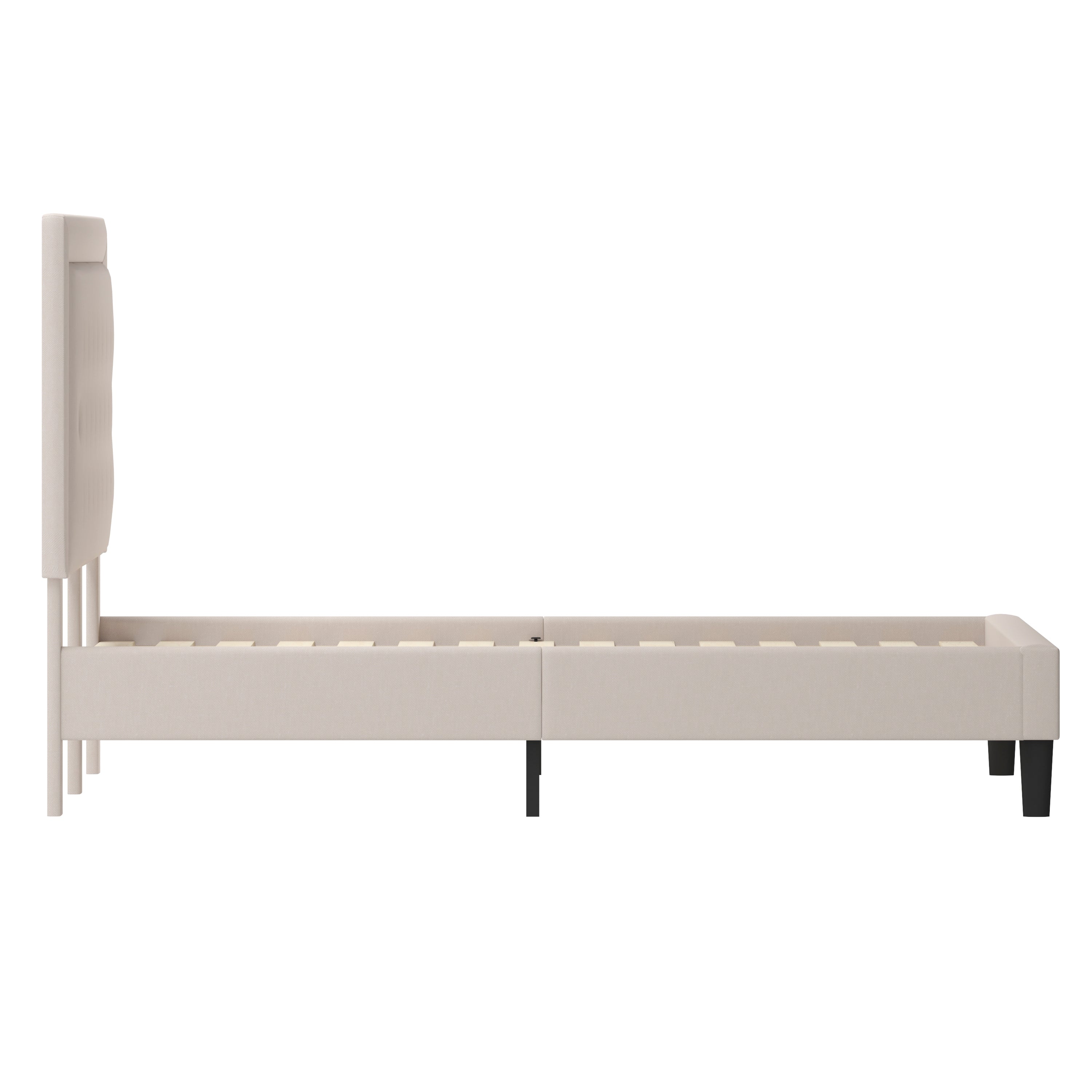Roxbury Panel Tufted Upholstered Platform Bed