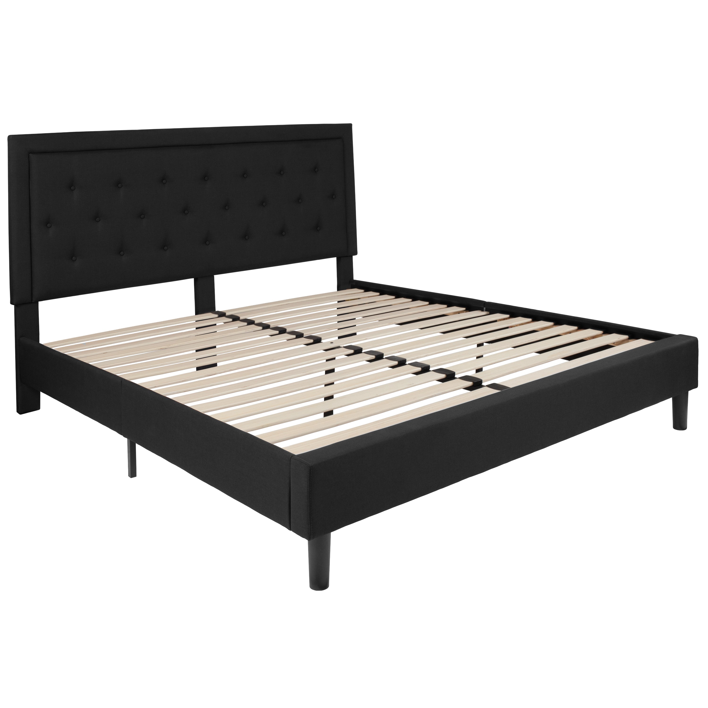 Roxbury Panel Tufted Upholstered Platform Bed