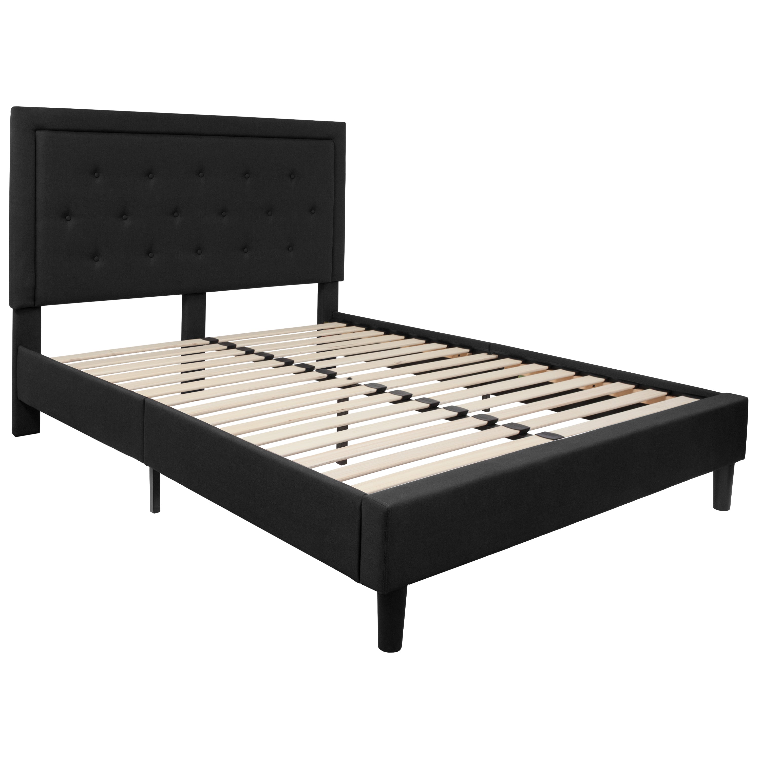 Roxbury Panel Tufted Upholstered Platform Bed
