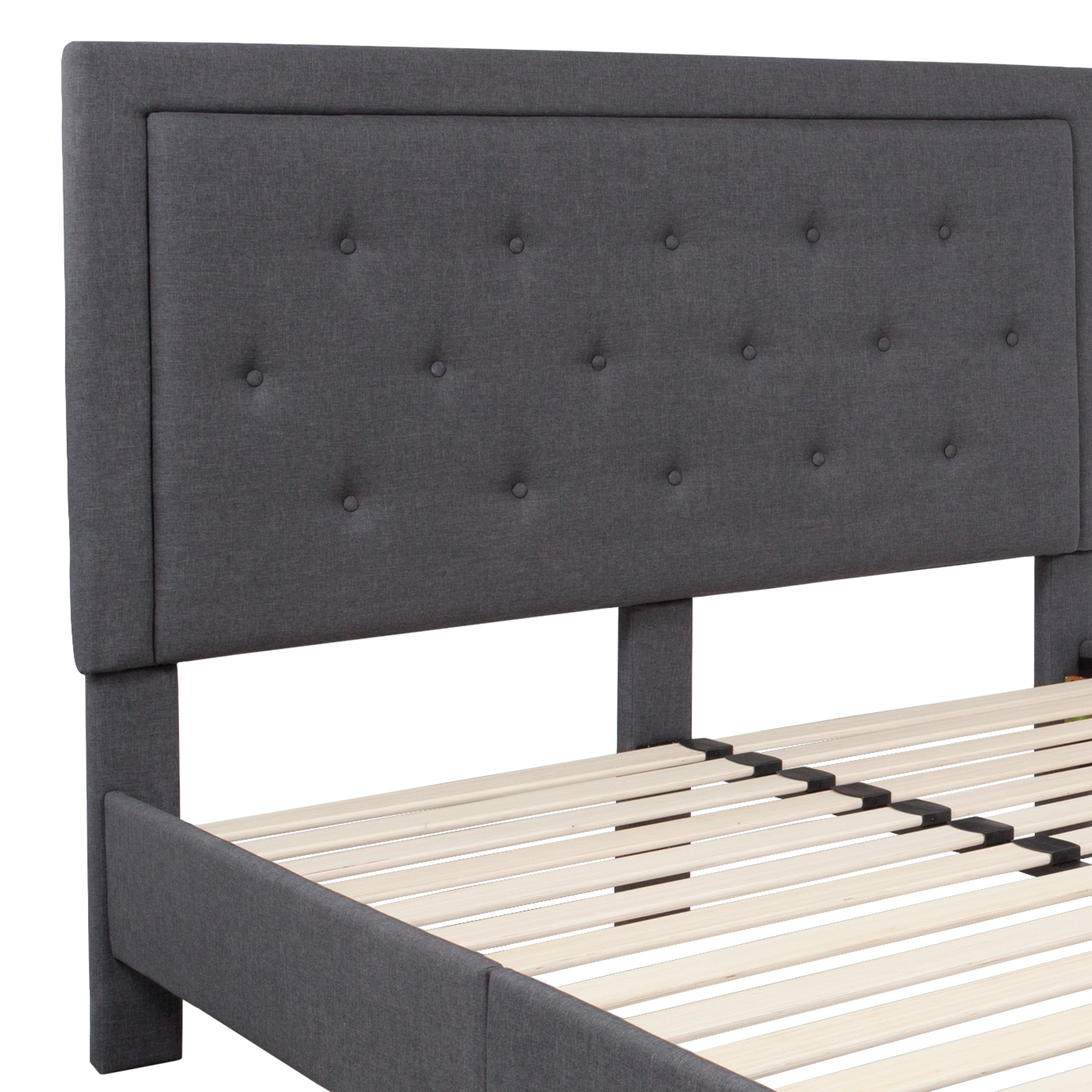 Roxbury Panel Tufted Upholstered Platform Bed