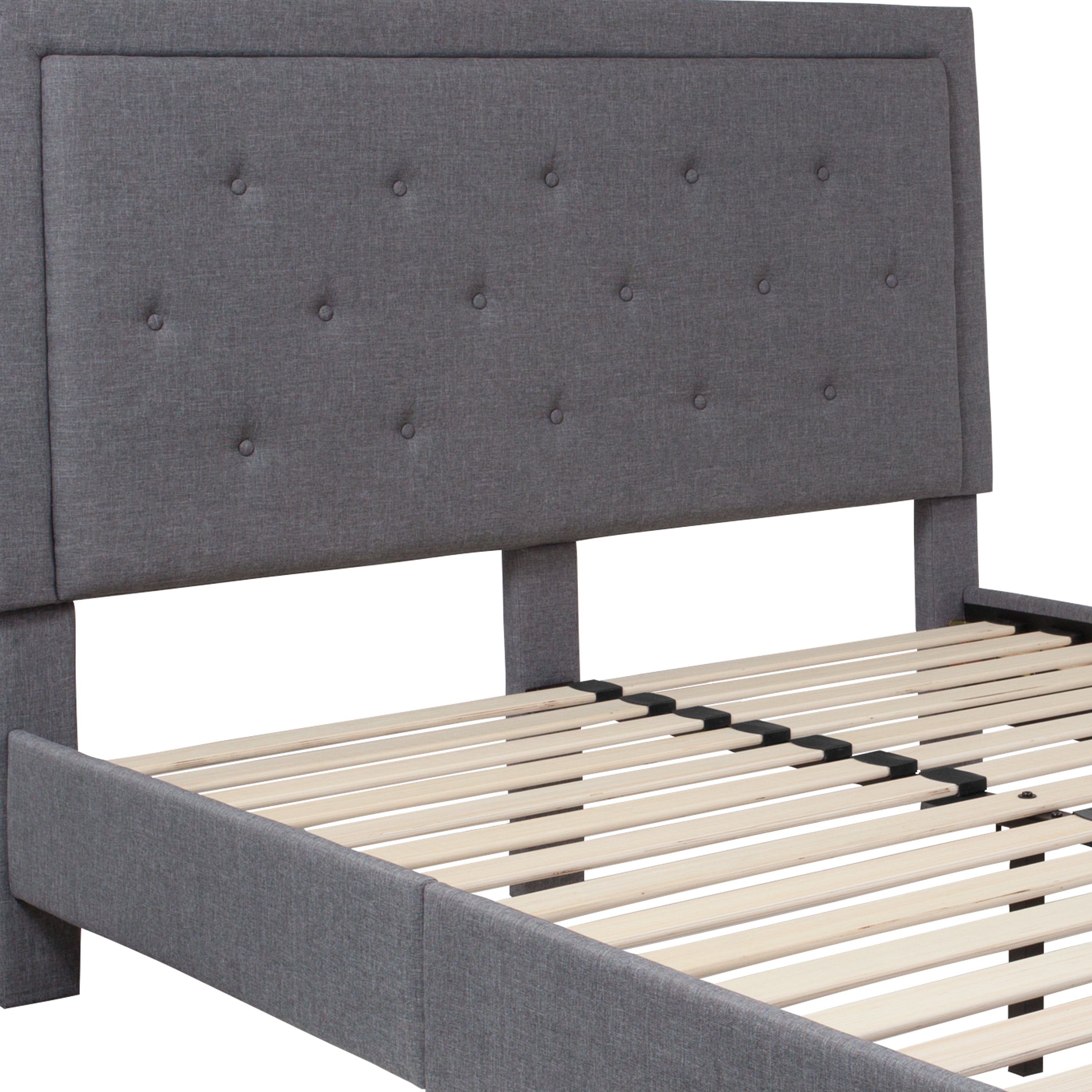 Roxbury Panel Tufted Upholstered Platform Bed