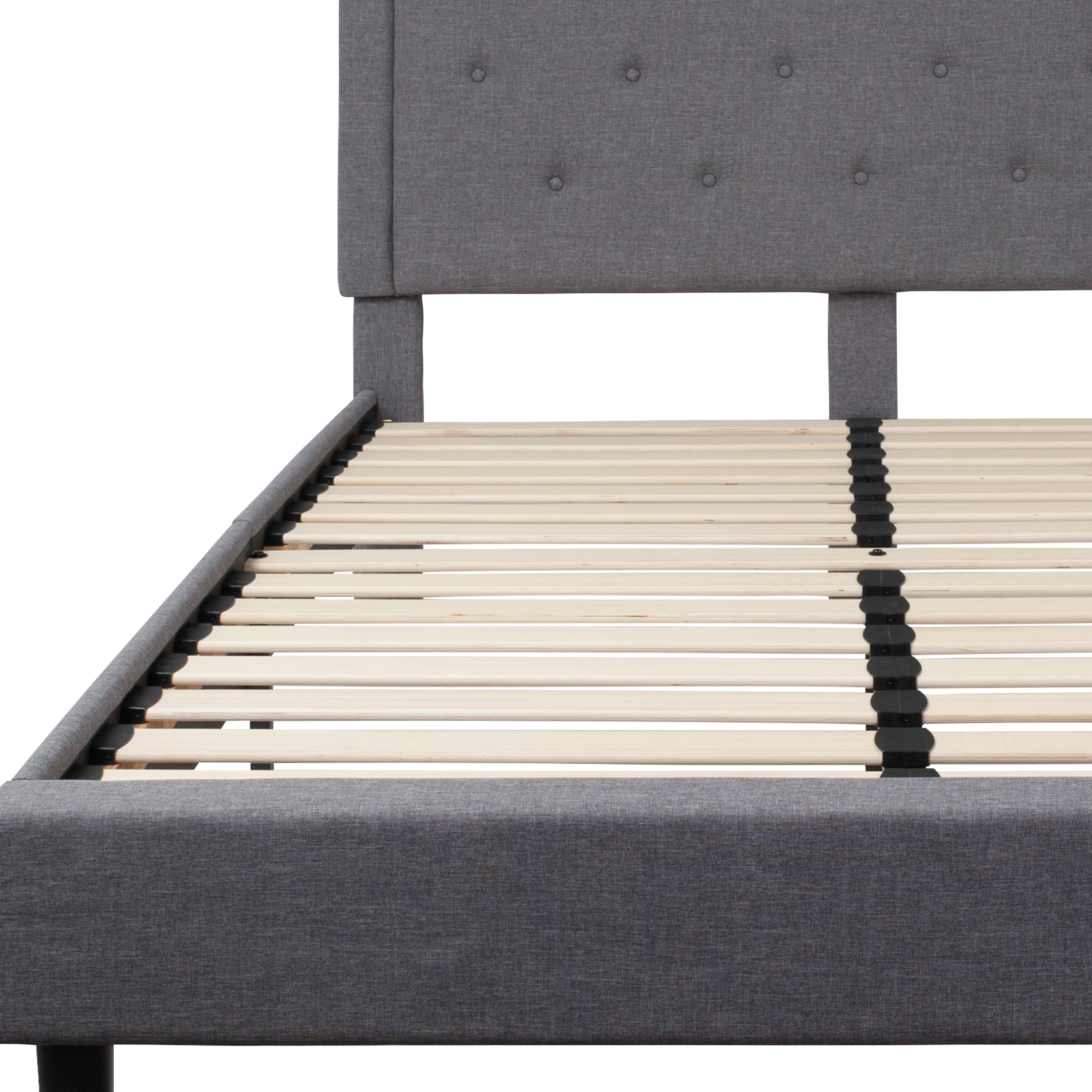 Roxbury Panel Tufted Upholstered Platform Bed