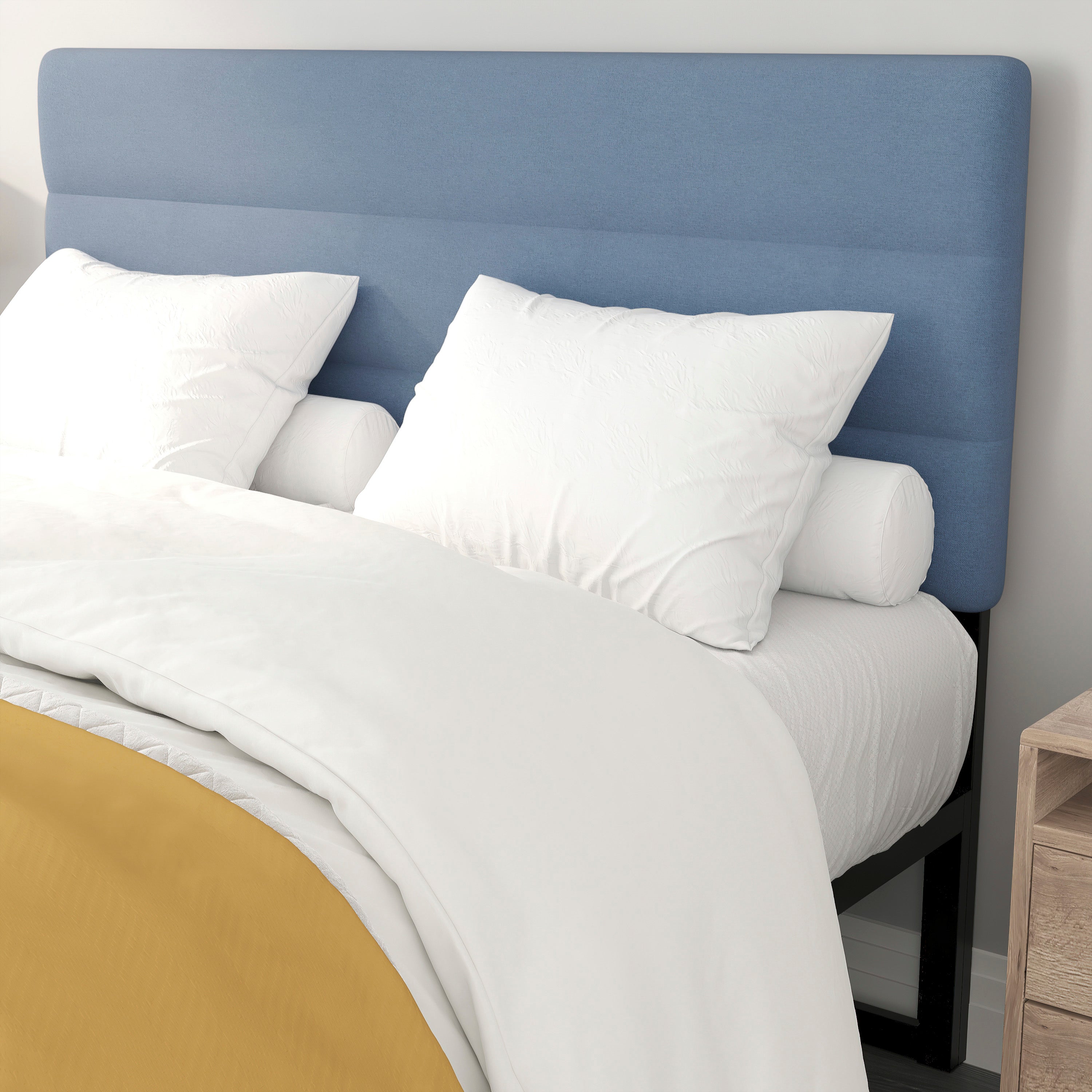 Paxton Channel Stitched Upholstered Headboard, Adjustable Height from 44.5" to 57.25"