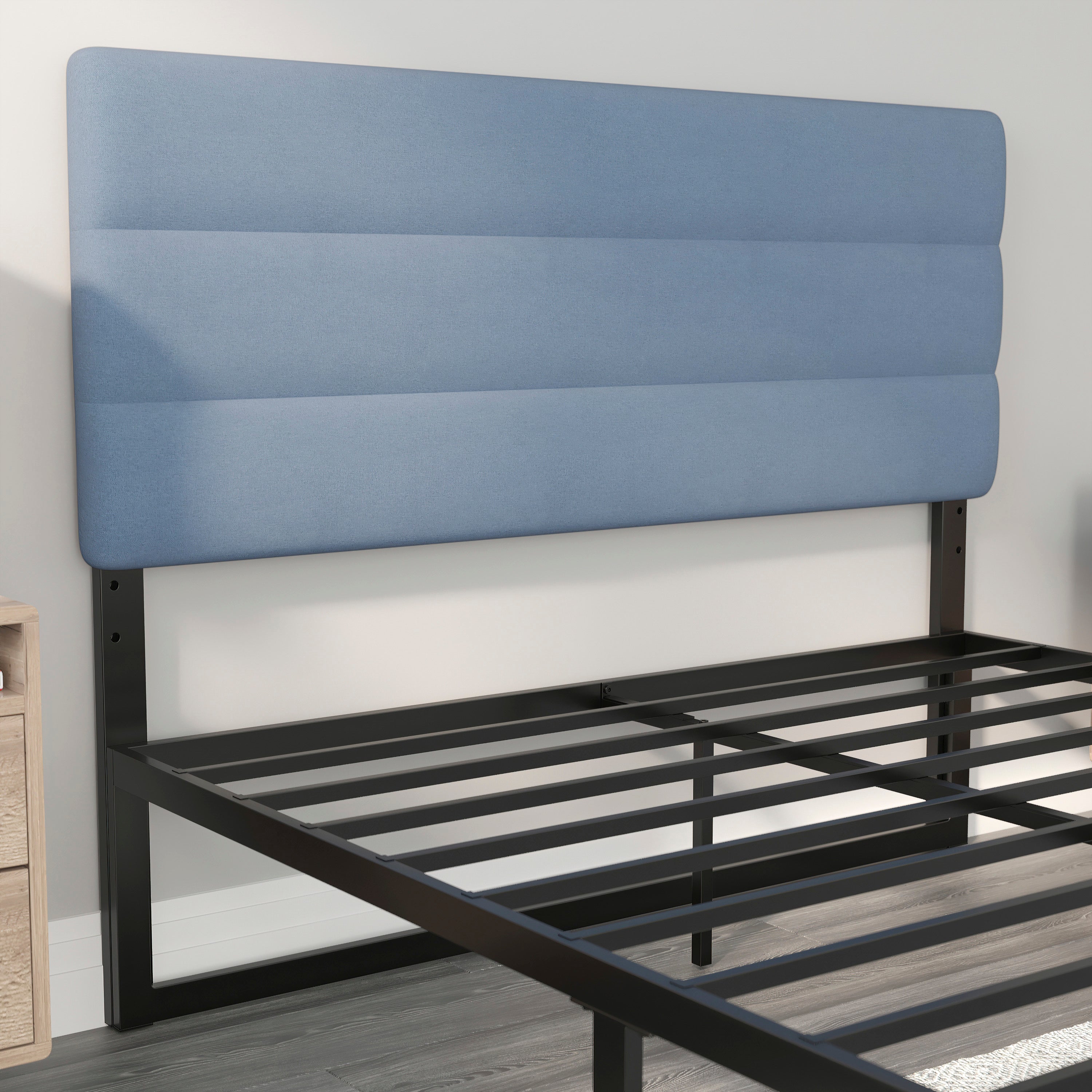 Paxton Channel Stitched Upholstered Headboard, Adjustable Height from 44.5" to 57.25"