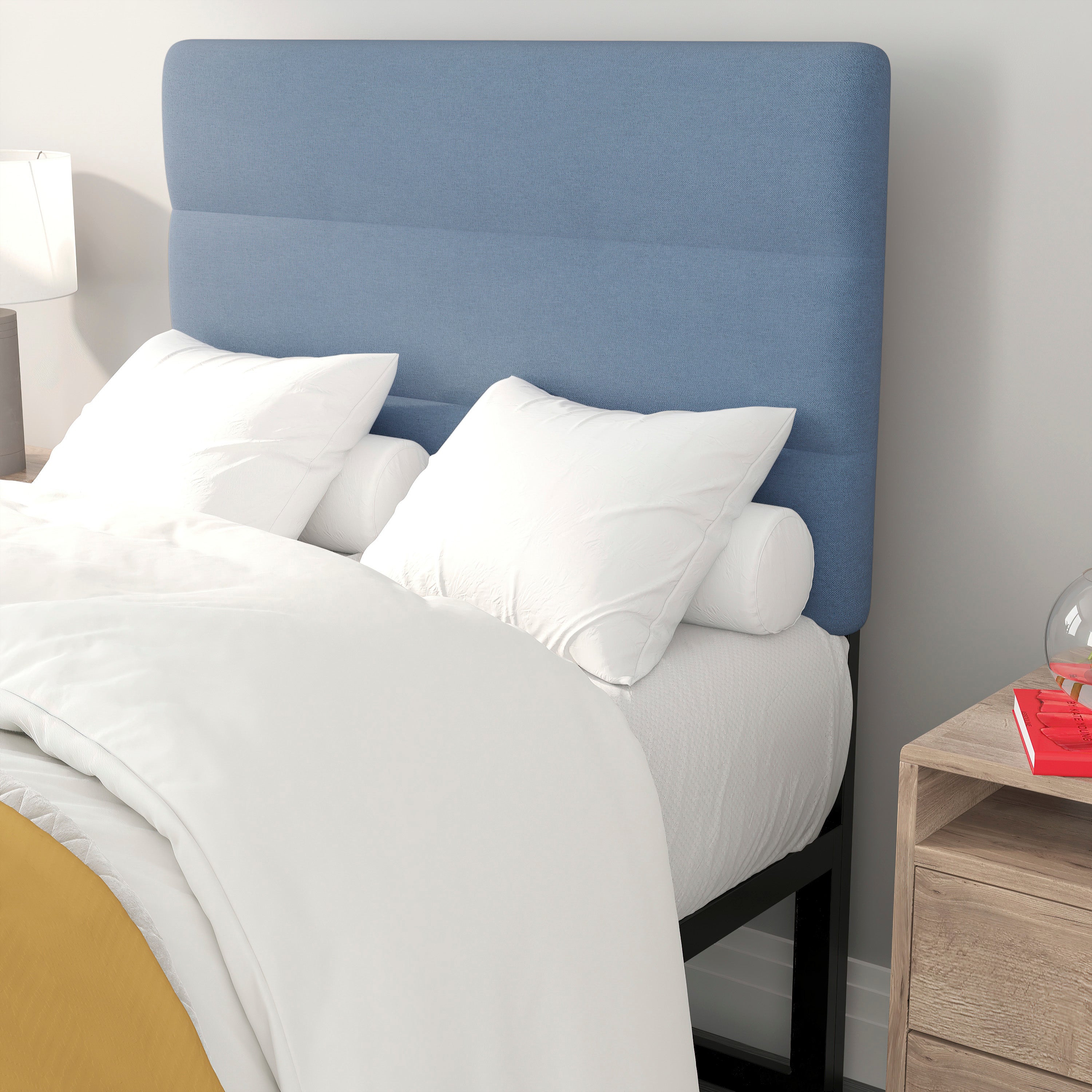 Paxton Channel Stitched Upholstered Headboard, Adjustable Height from 44.5" to 57.25"