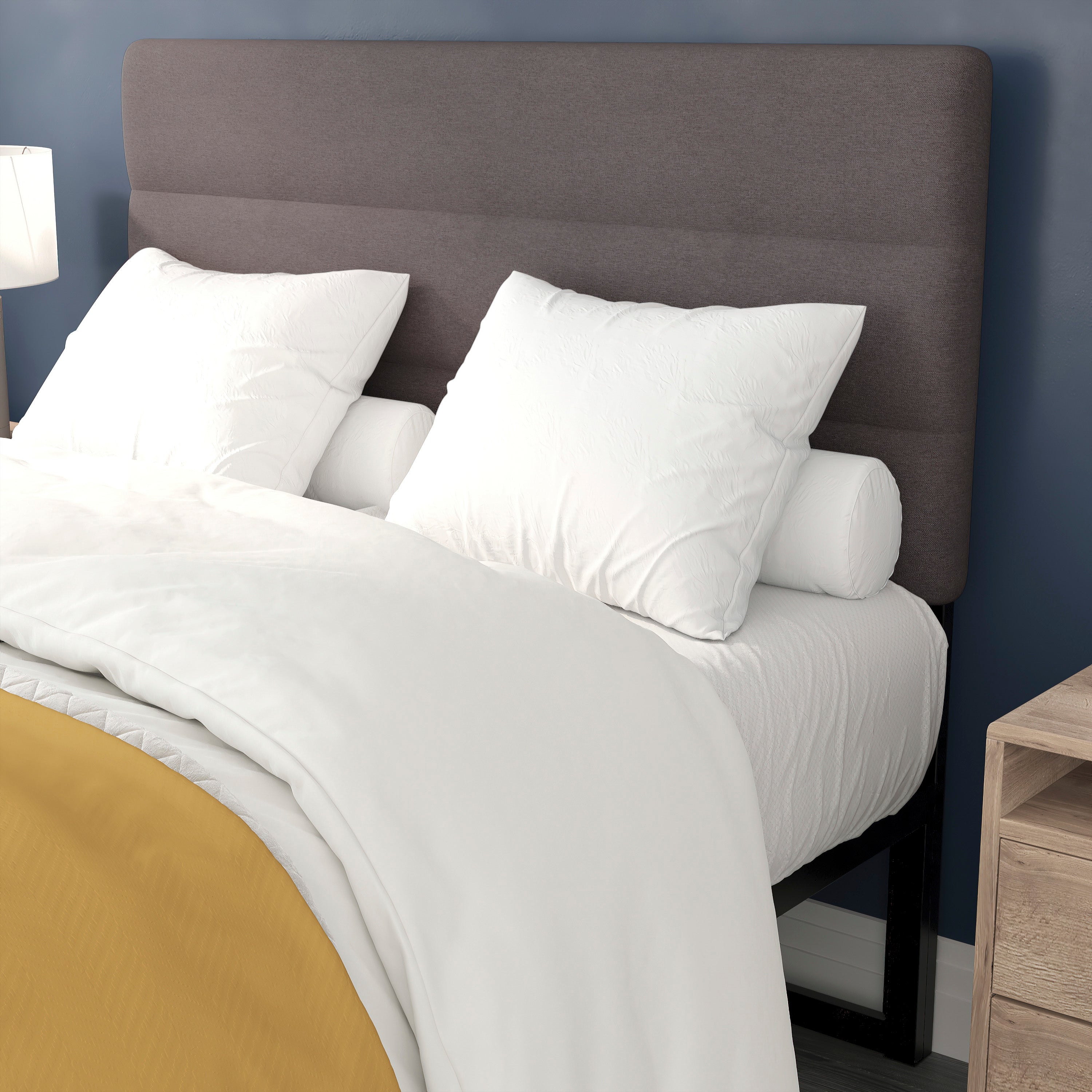 Paxton Channel Stitched Upholstered Headboard, Adjustable Height from 44.5" to 57.25"