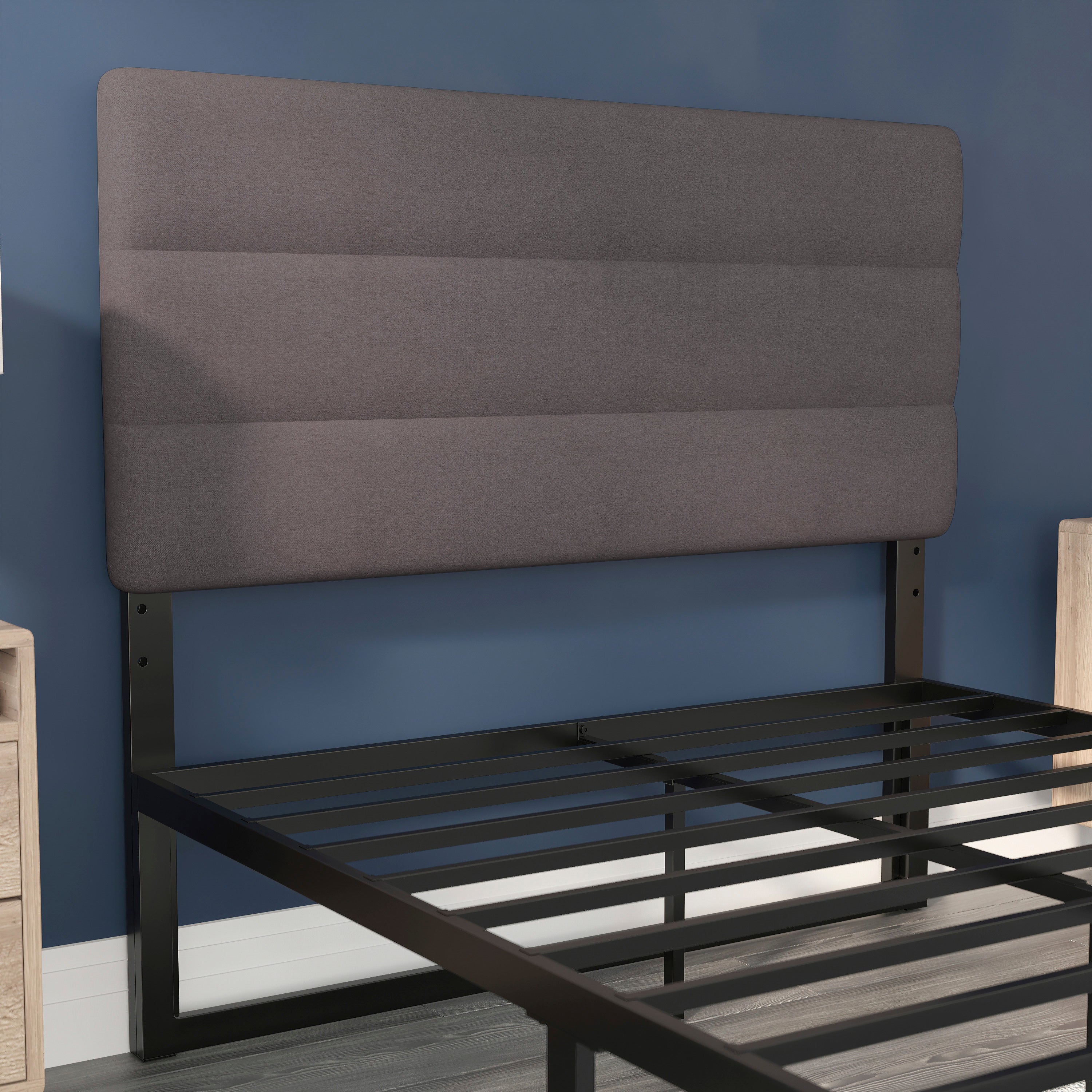 Paxton Channel Stitched Upholstered Headboard, Adjustable Height from 44.5" to 57.25"