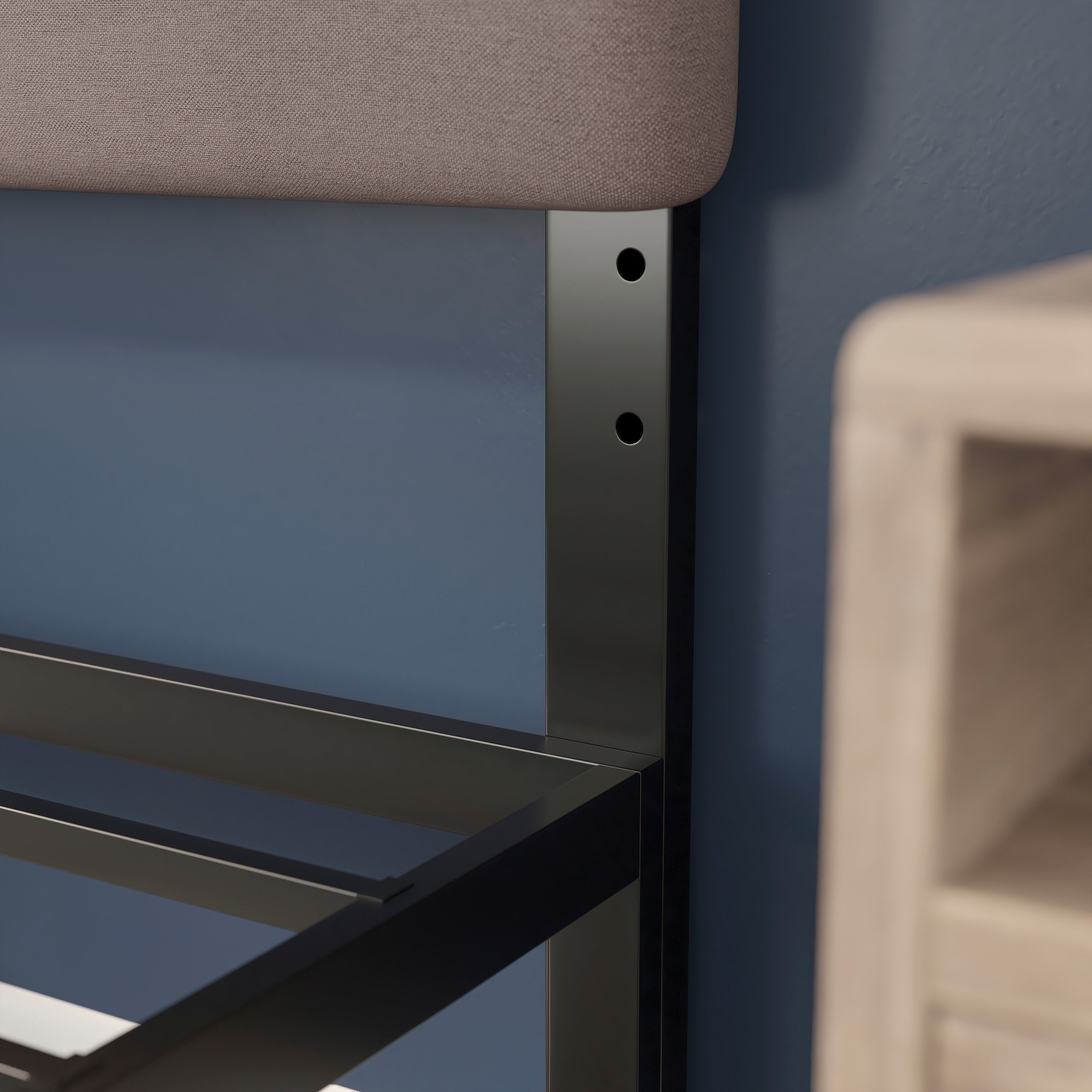 Paxton Channel Stitched Upholstered Headboard, Adjustable Height from 44.5" to 57.25"
