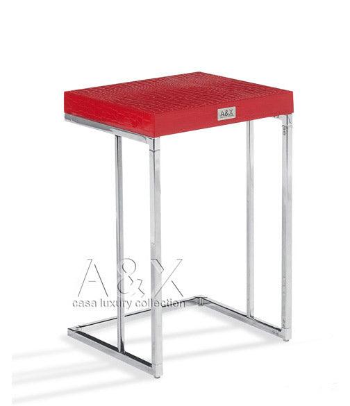 Amelia Modern Crocodile Lacquer End Table Set