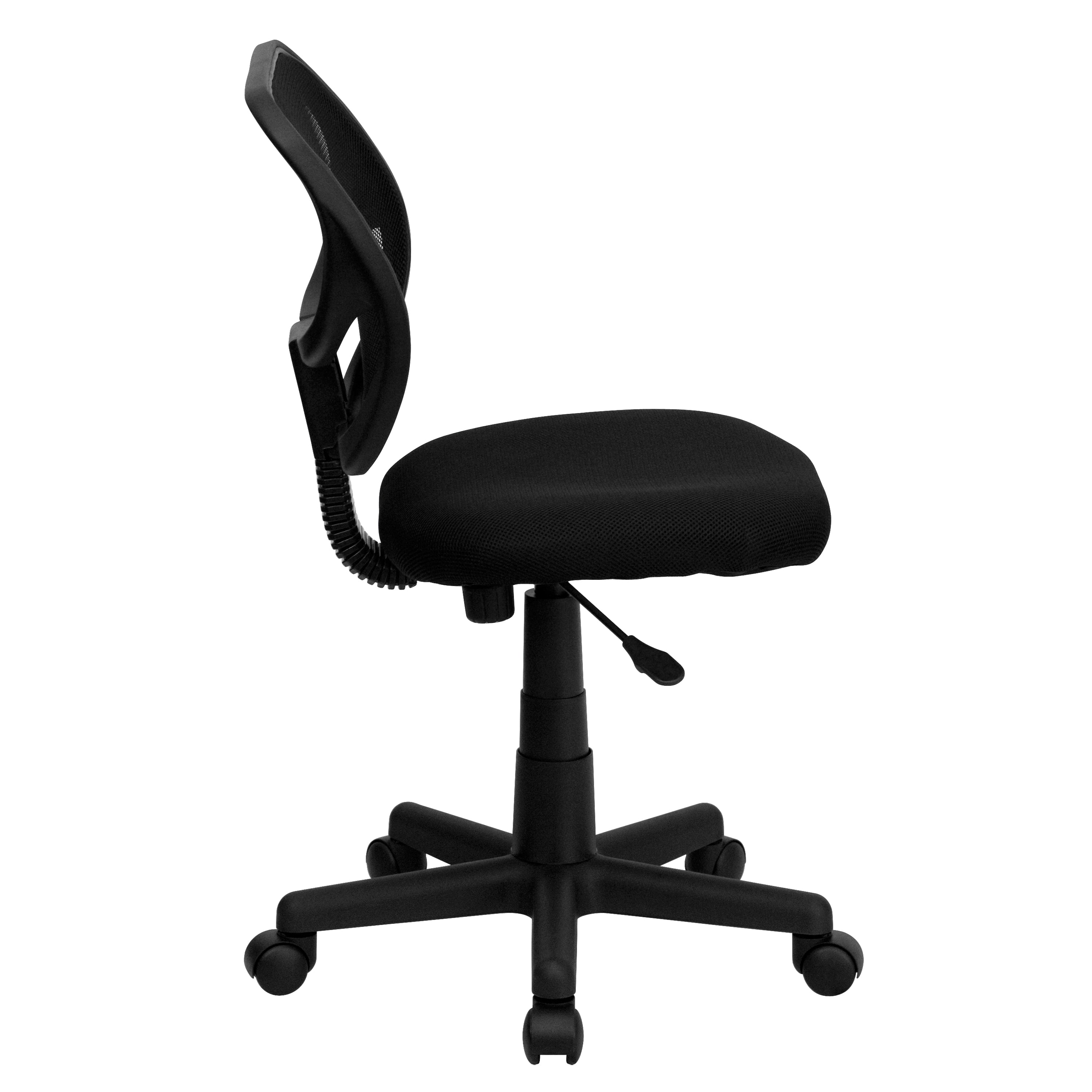 Low Back Mesh Swivel Task Office Chair with Curved Square Back