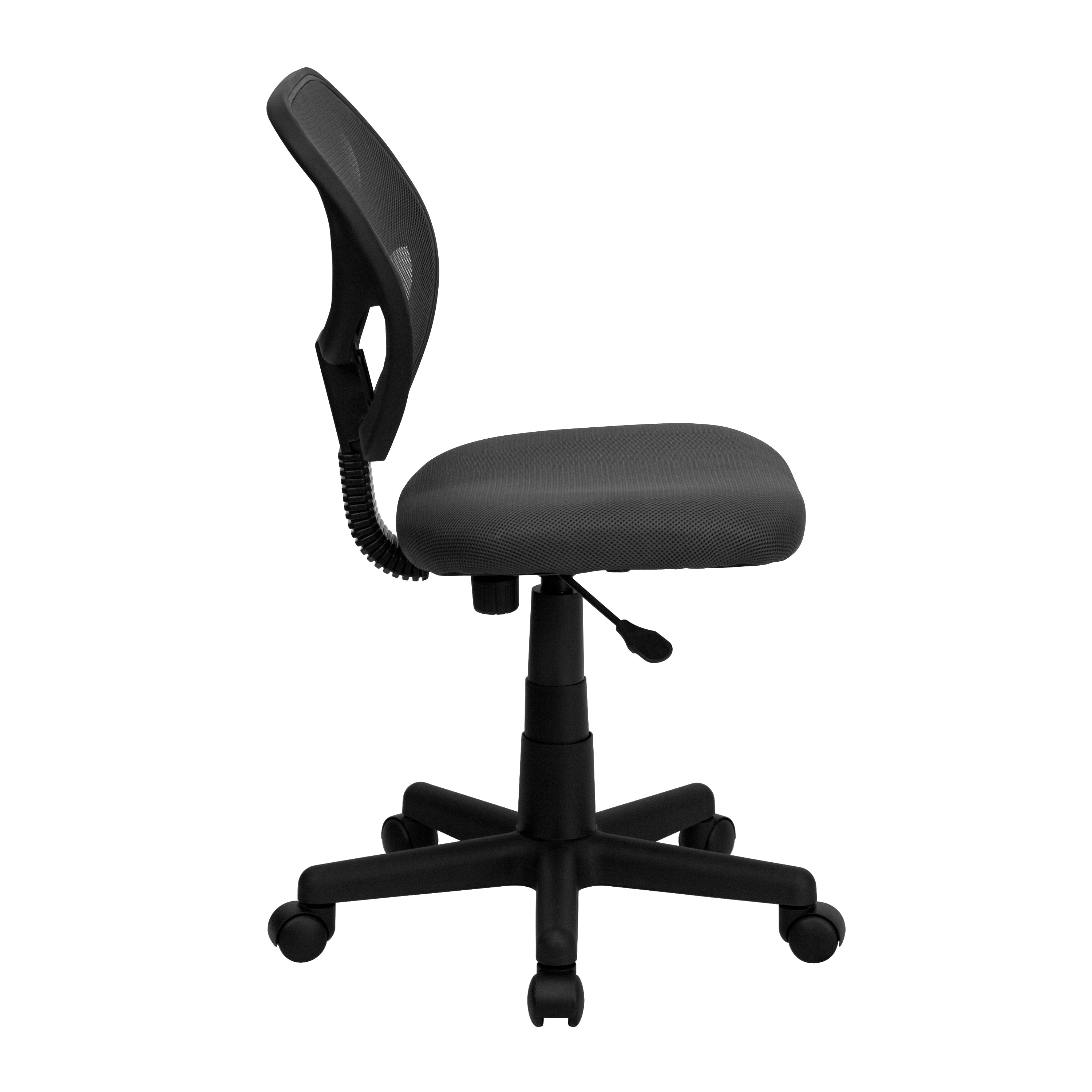 Low Back Mesh Swivel Task Office Chair with Curved Square Back