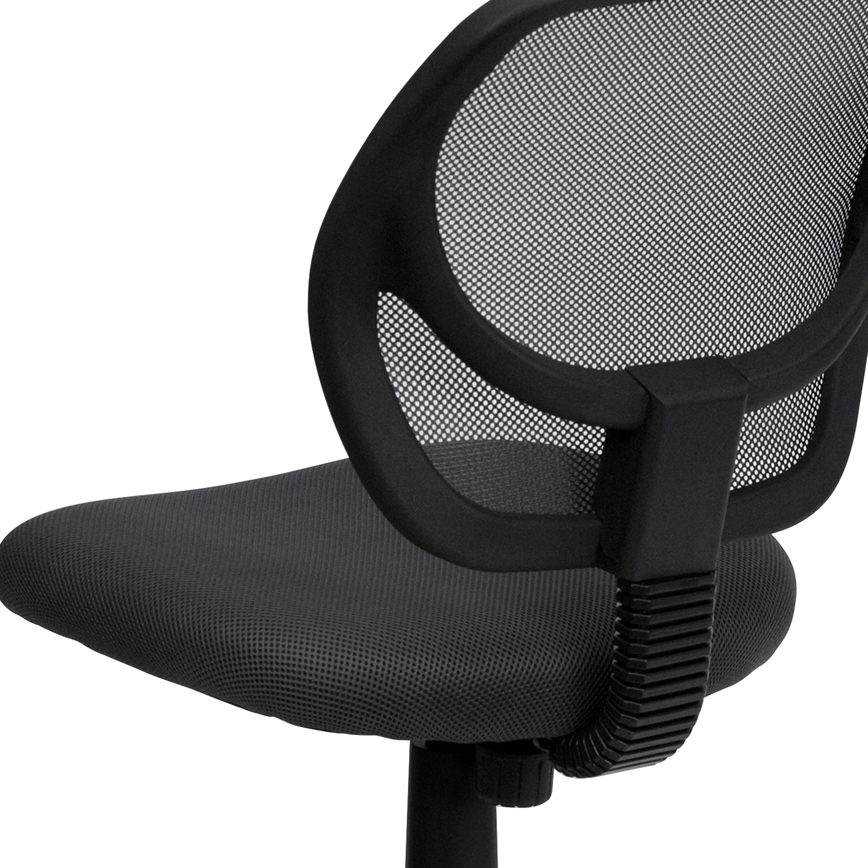 Low Back Mesh Swivel Task Office Chair with Curved Square Back