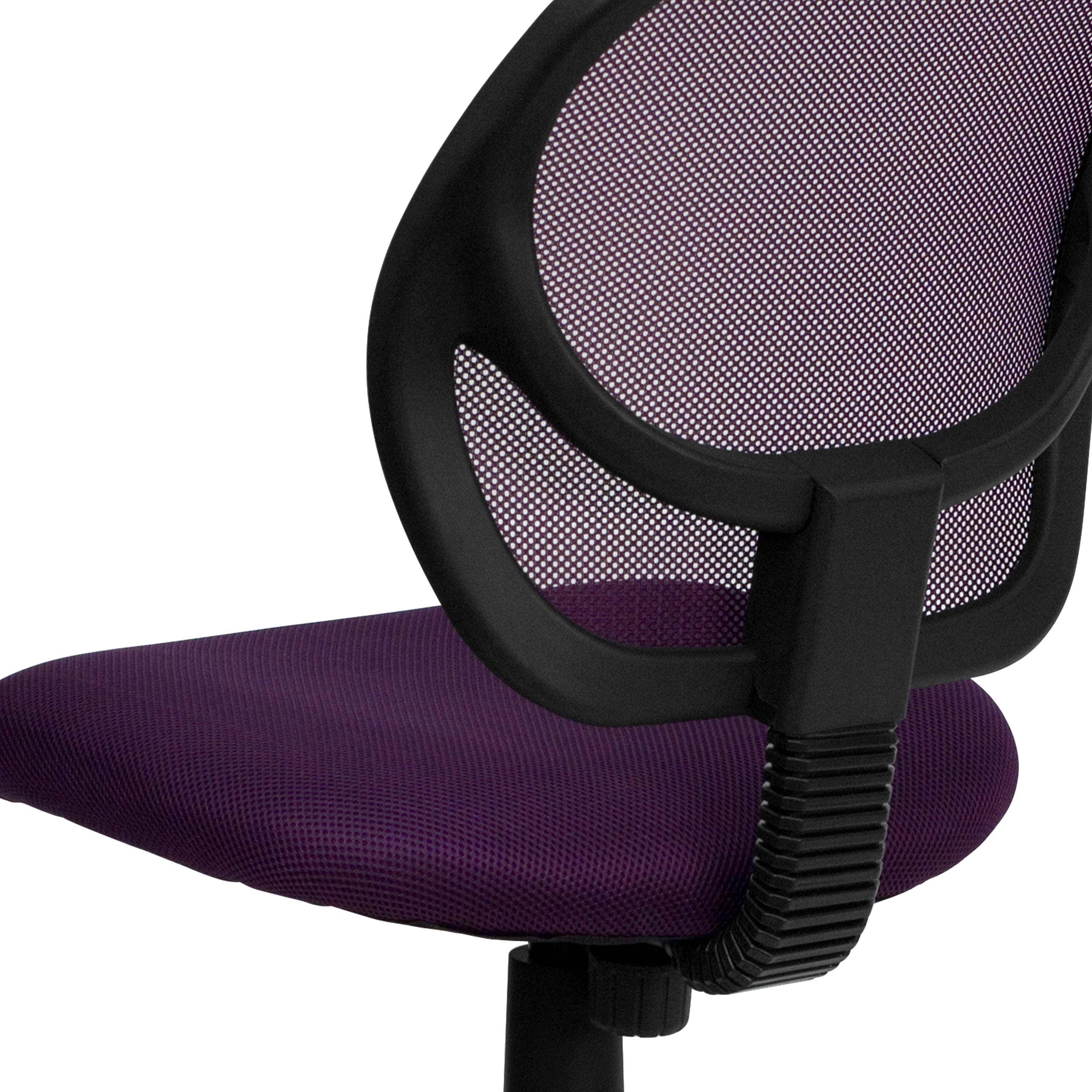Low Back Mesh Swivel Task Office Chair with Curved Square Back