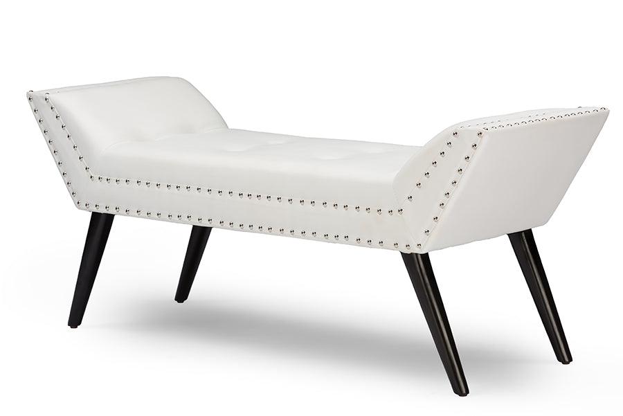 Tamblin Modern and Contemporary Faux Leather Upholstered Large Ottoman