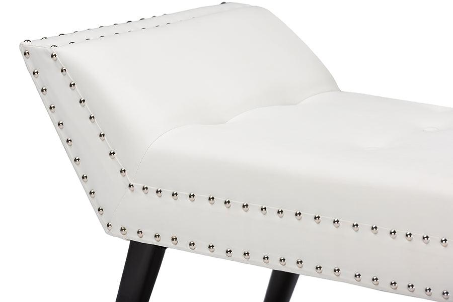 Tamblin Modern and Contemporary Faux Leather Upholstered Large Ottoman