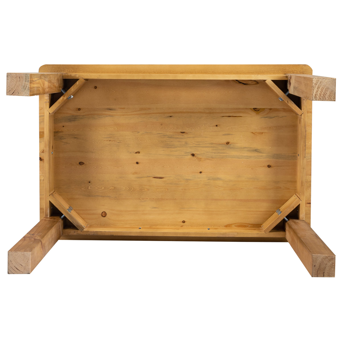 46" x 30" Rectangular Solid Pine Farm Dining Table