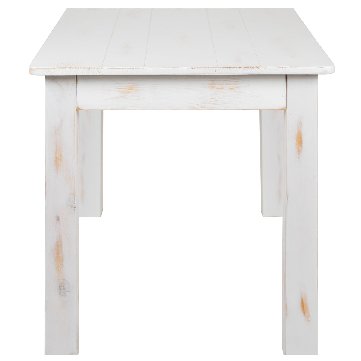 46" x 30" Rectangular Solid Pine Farm Dining Table