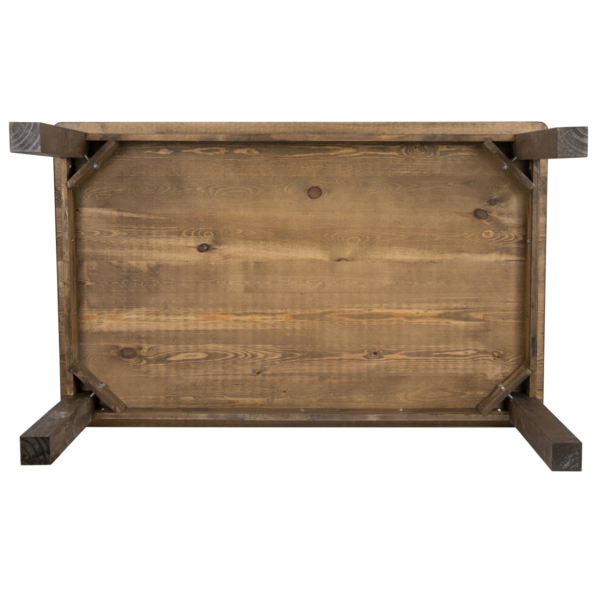 60" x 38" Rectangular Solid Pine Farm Dining Table
