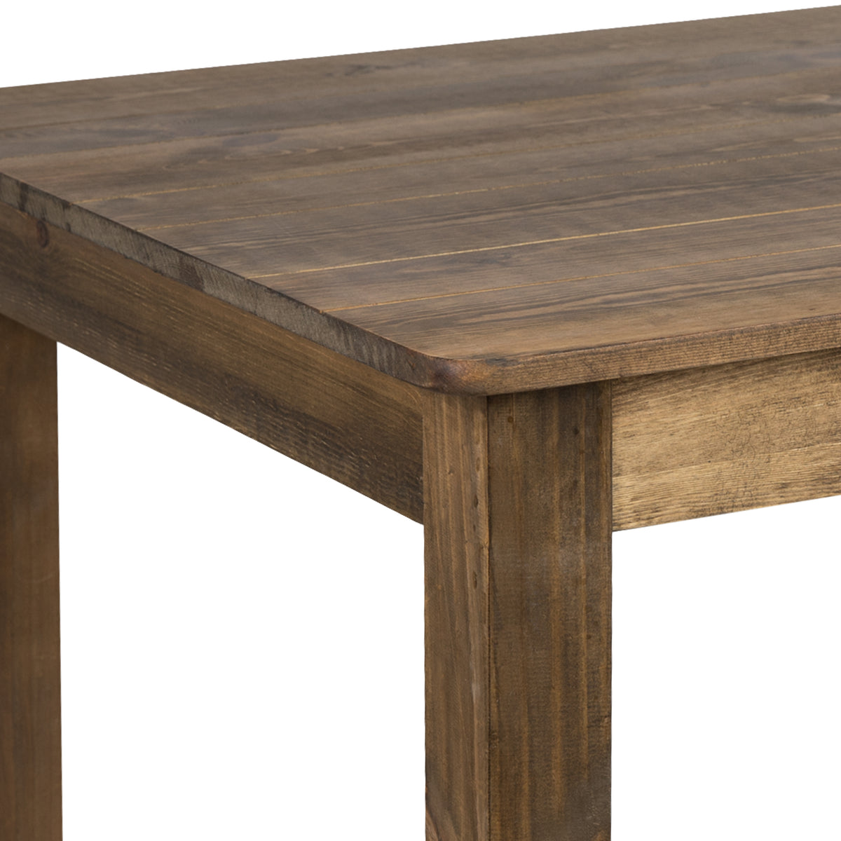 60" x 38" Rectangular Solid Pine Farm Dining Table