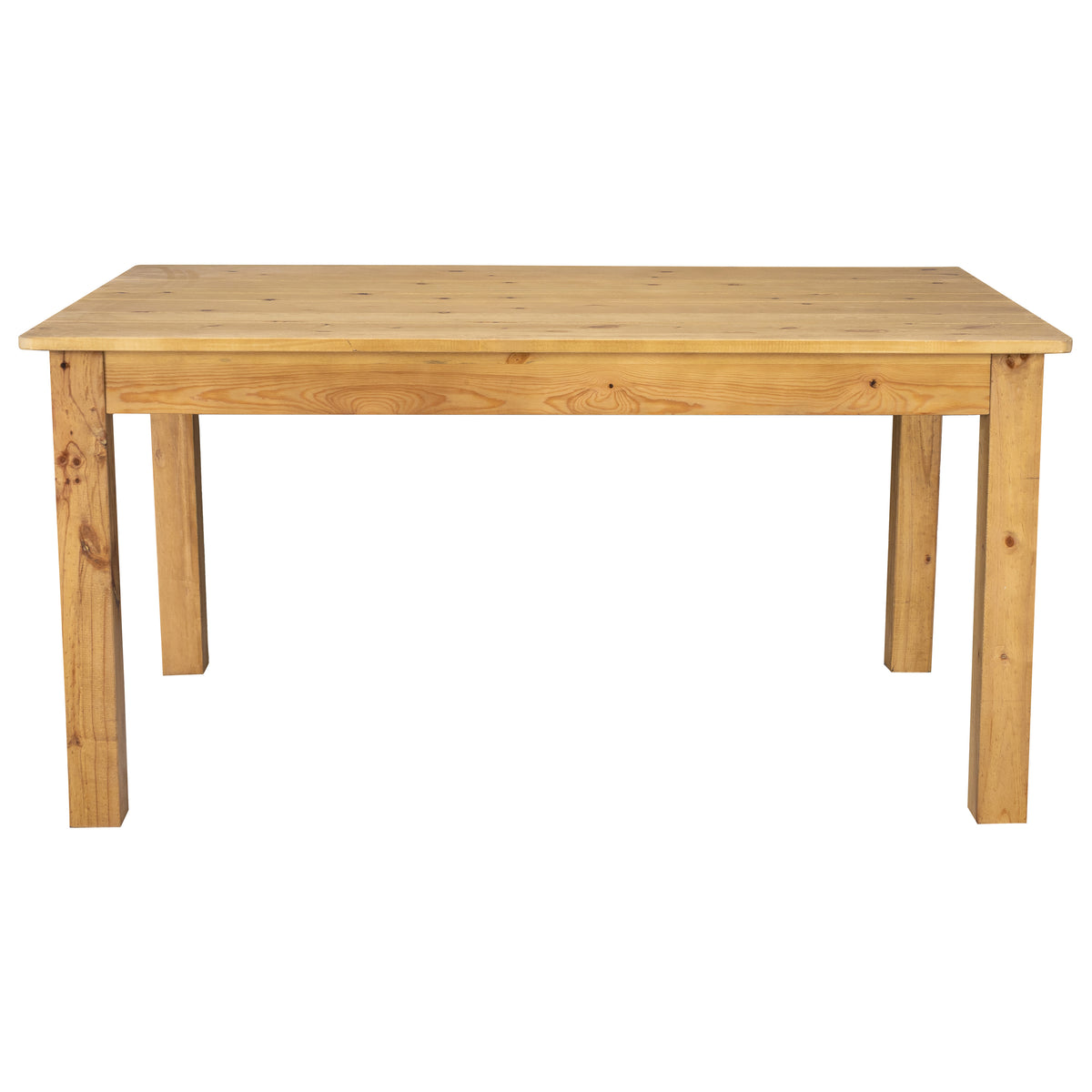 60" x 38" Rectangular Solid Pine Farm Dining Table