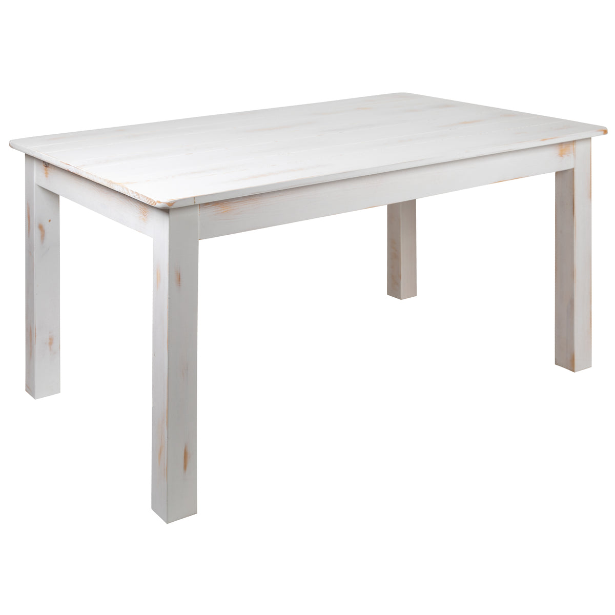 60" x 38" Rectangular Solid Pine Farm Dining Table