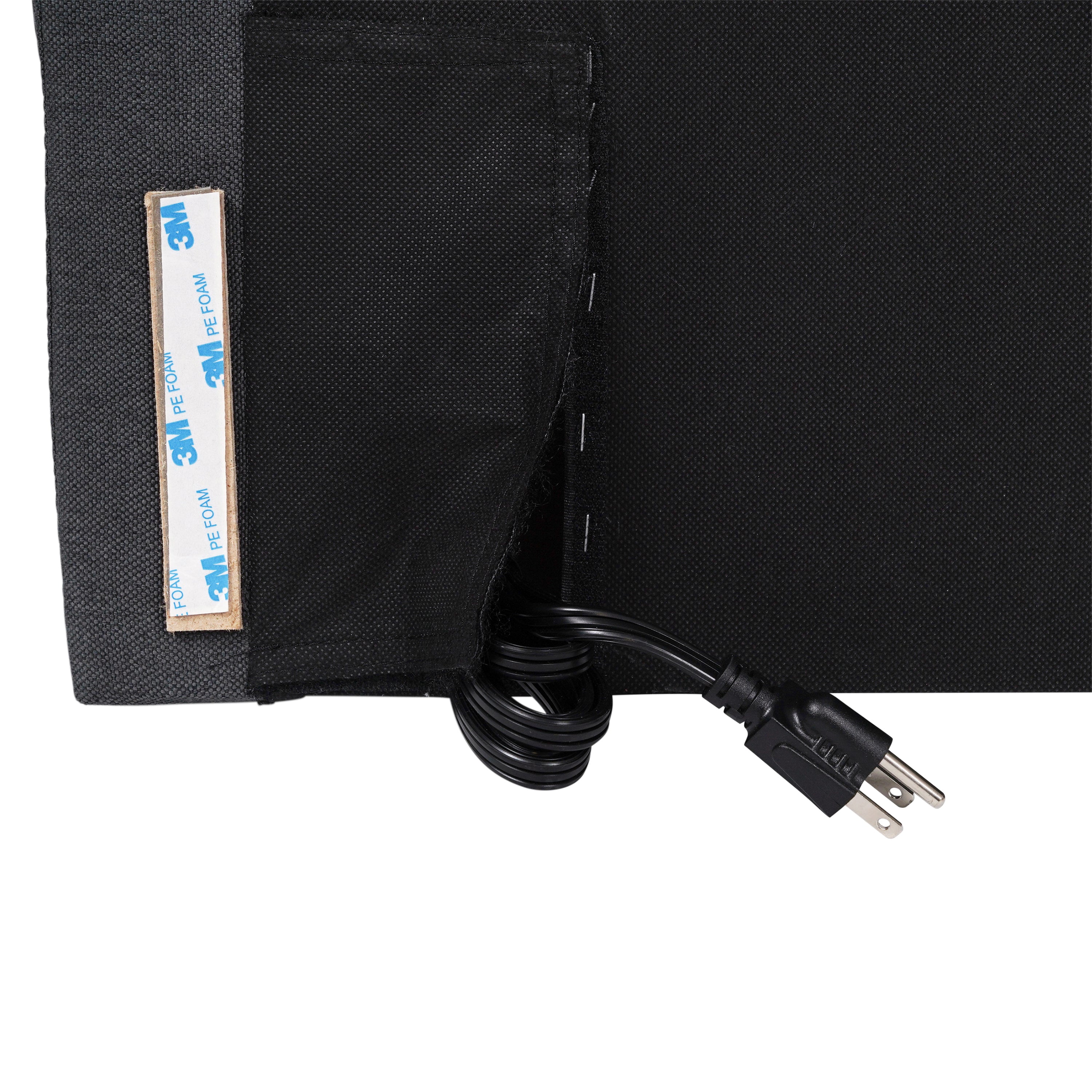 Adeline Contoured Headboard with 2 Power Outlets, 1 USB and 1 USB Type-C Port with Studded LeatherSoft Upholstery and Dual Hanging Options