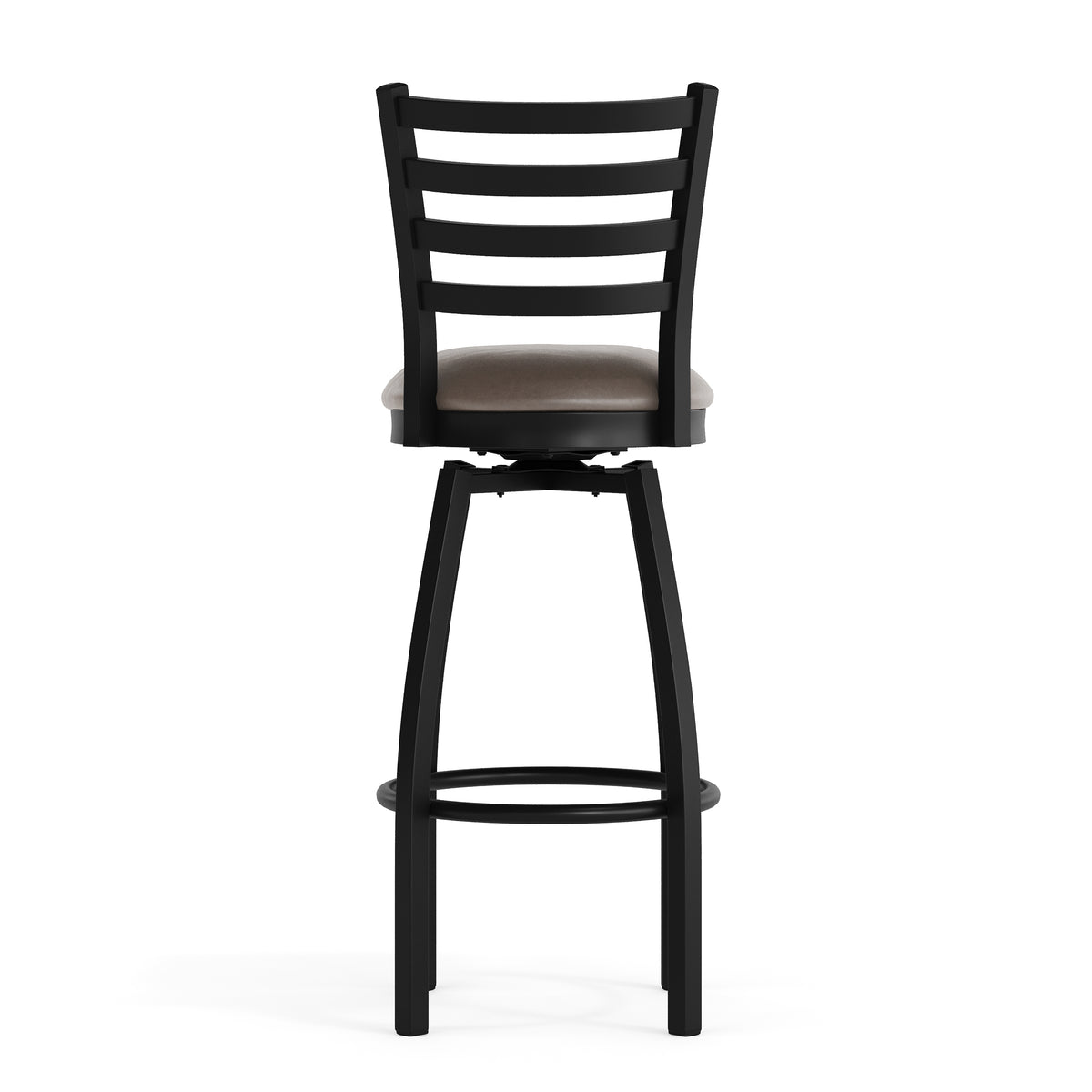 Ladder Back Swivel Metal Barstool