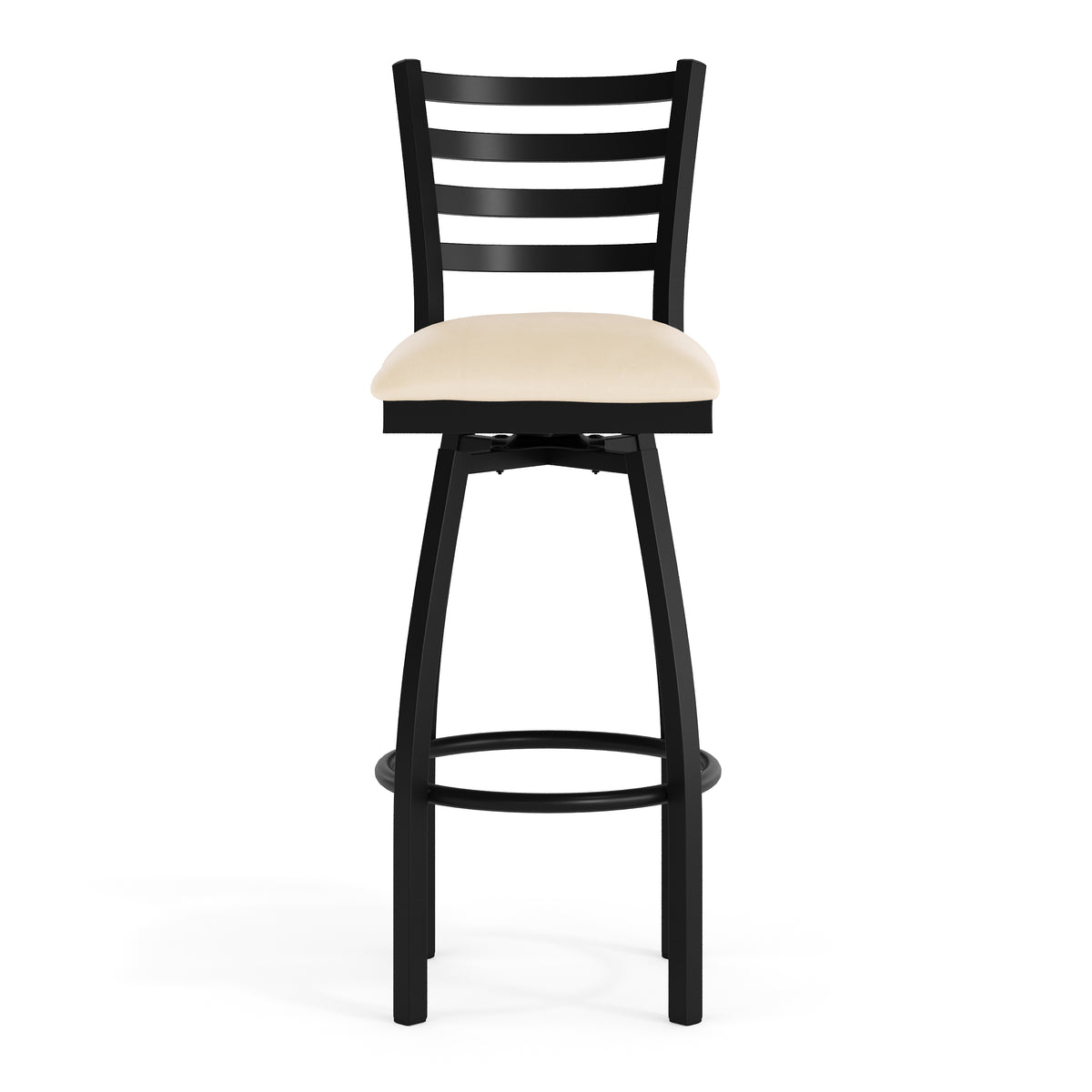 Ladder Back Swivel Metal Barstool