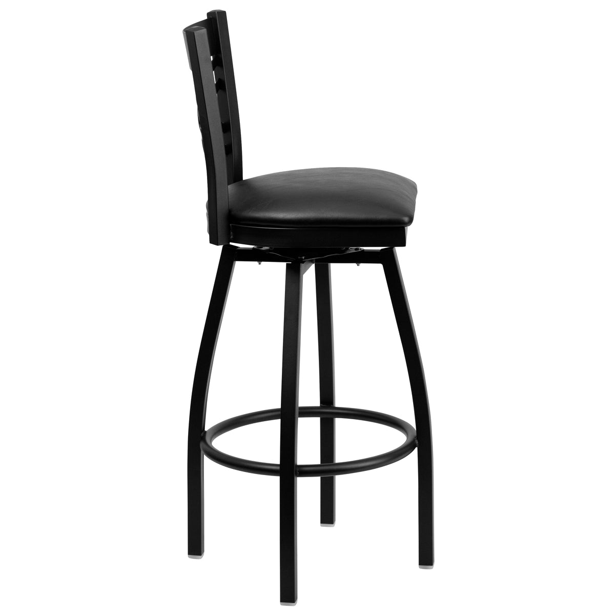 X" Back Swivel Metal Barstool