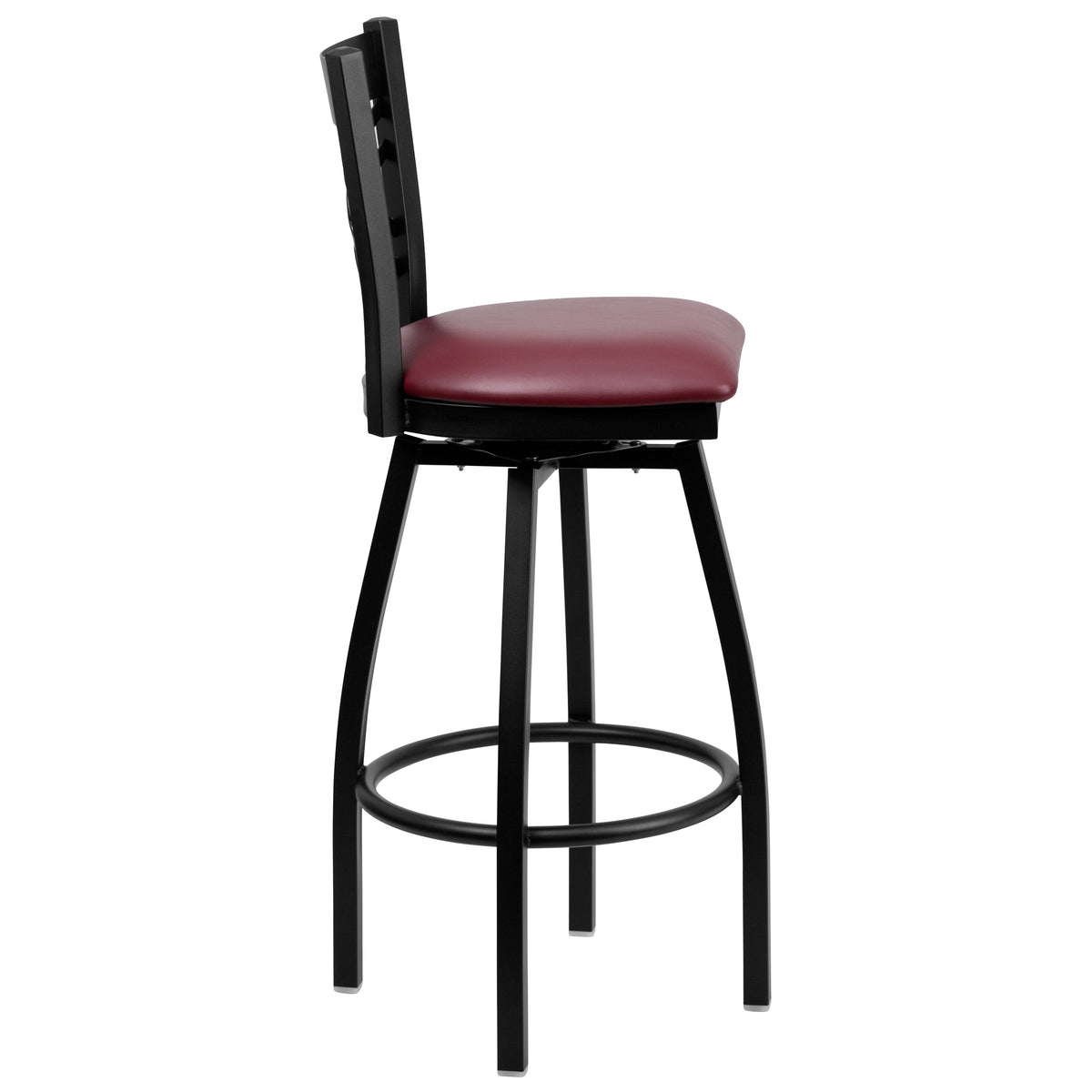 X" Back Swivel Metal Barstool