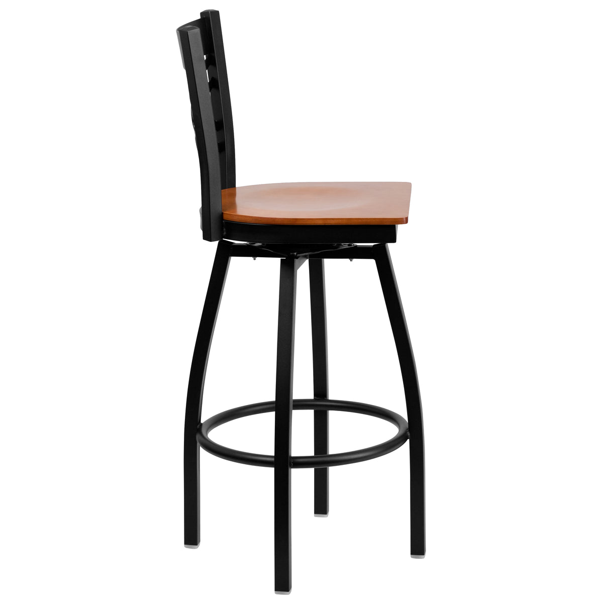 X" Back Swivel Metal Barstool
