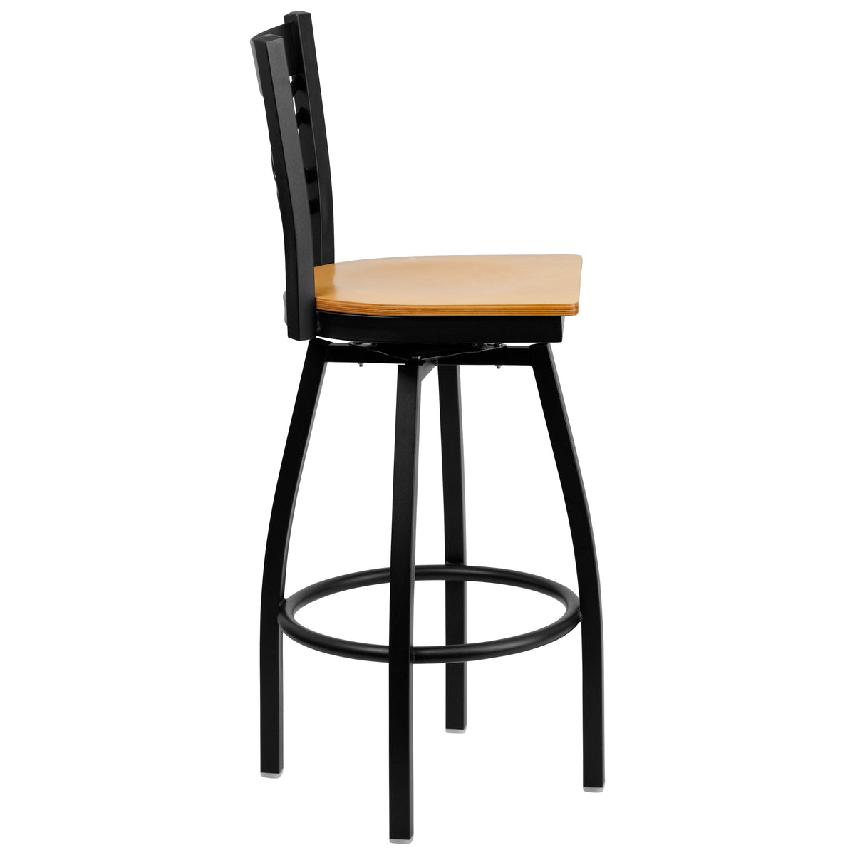 X" Back Swivel Metal Barstool