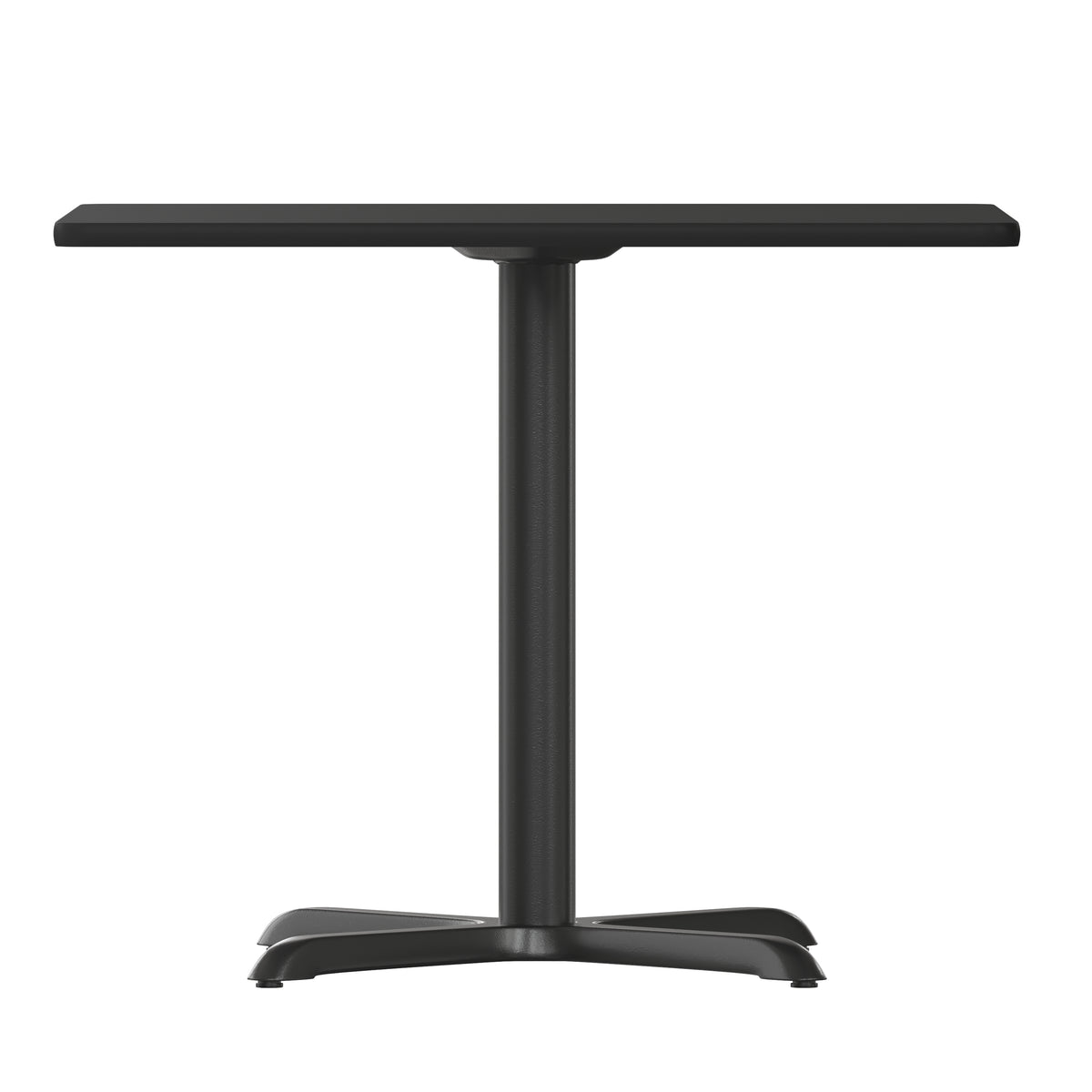 36'' Square Laminate Table Set with X-Base and 4 Ladder Back Metal Chairs