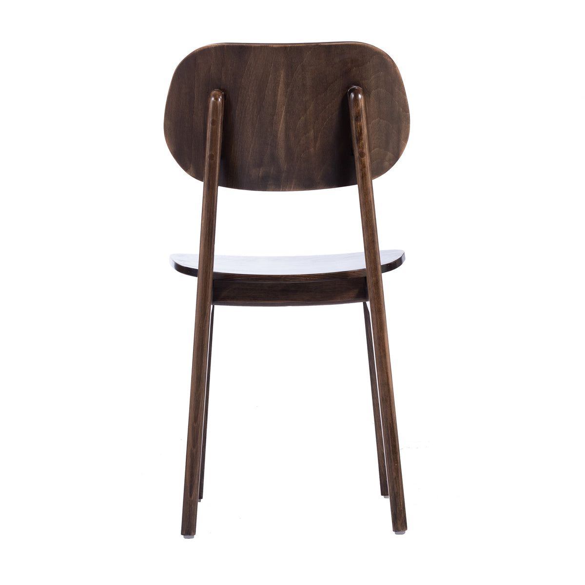 Verona Commercial Grade Solid Wood Dining Chair with Curved Oval Backrest