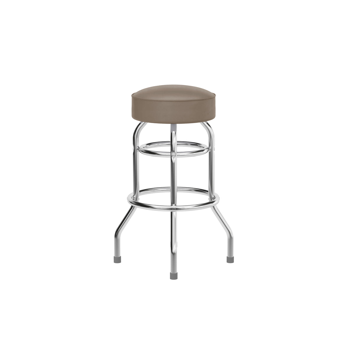 Double Ring Chrome Barstool
