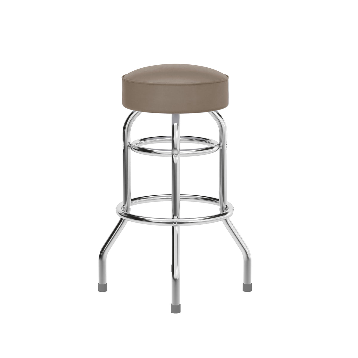 Double Ring Chrome Barstool