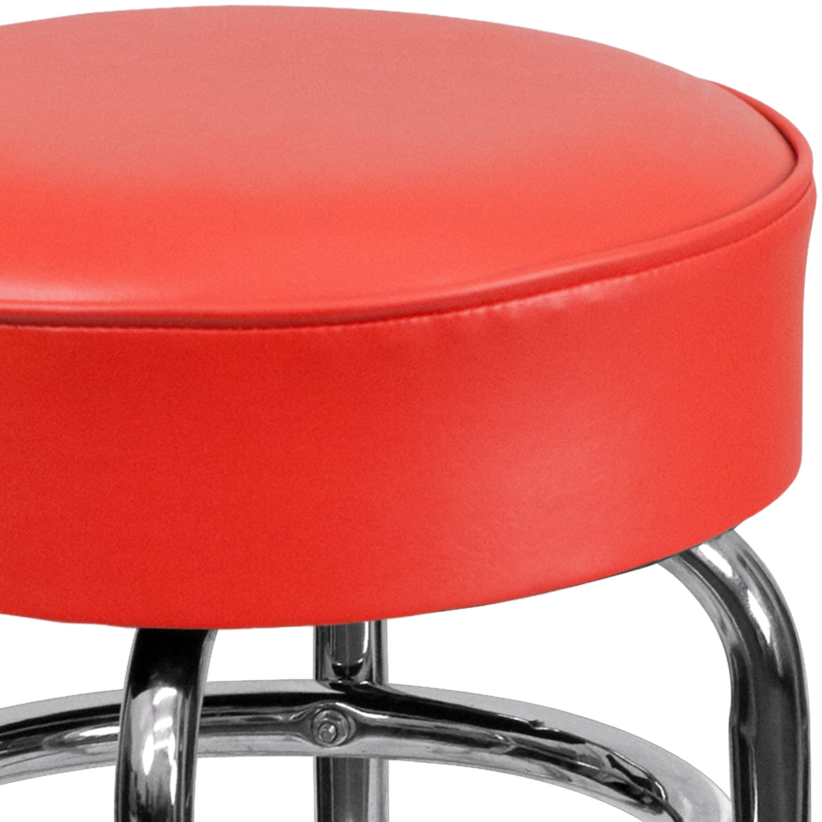Double Ring Chrome Barstool