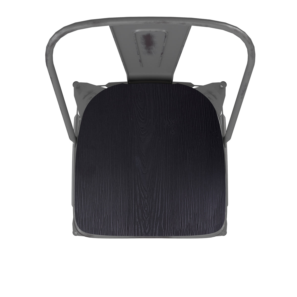 Lincoln 30'' High Indoor Bar Height Stool with Back with Poly Resin Wood Seat