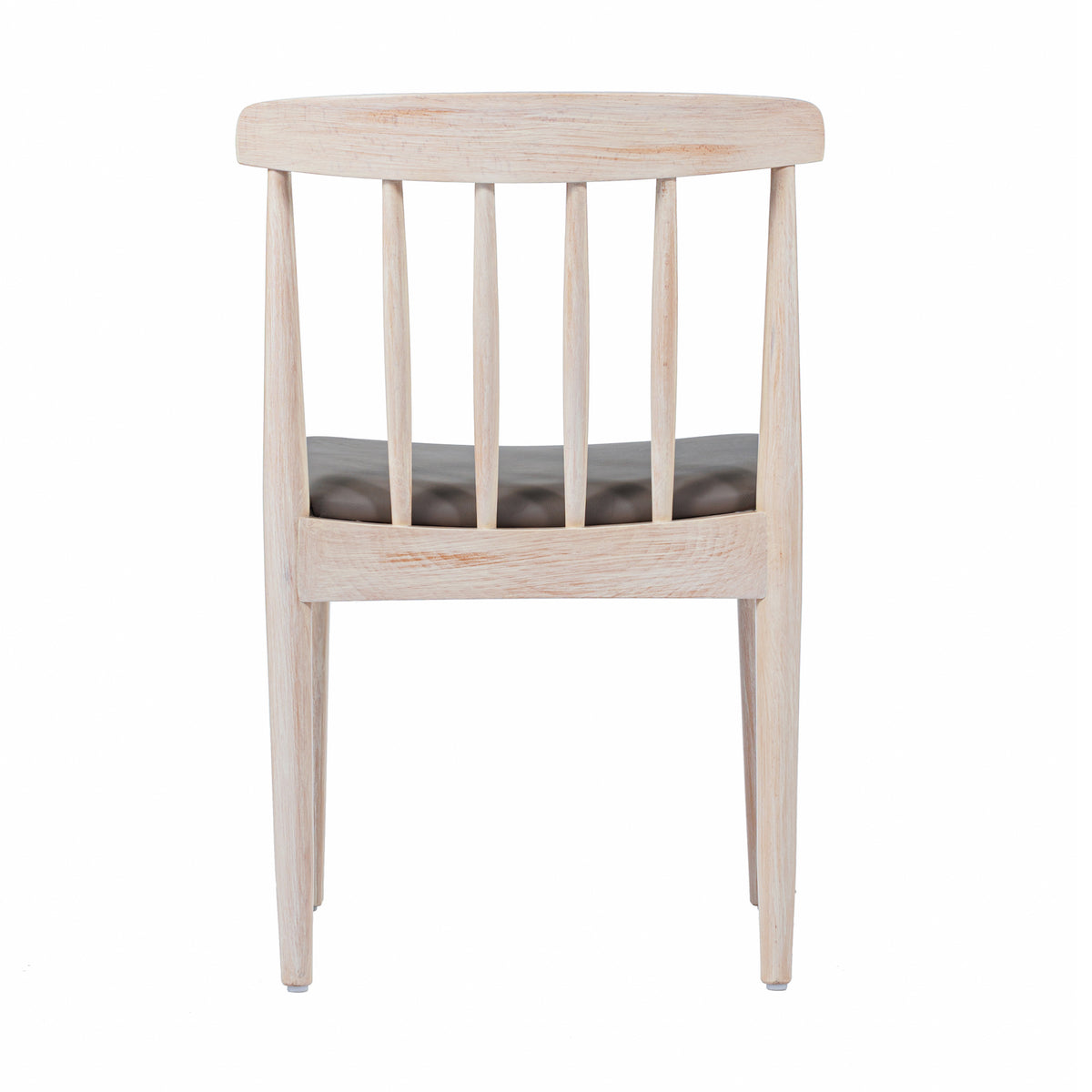 Chester Commercial Grade Solid Wood Dining Chair with Slatted Backrest and Vinyl Seat
