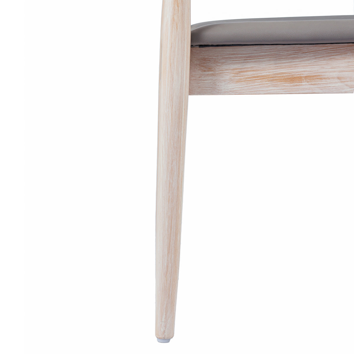 Chester Commercial Grade Solid Wood Dining Chair with Slatted Backrest and Vinyl Seat