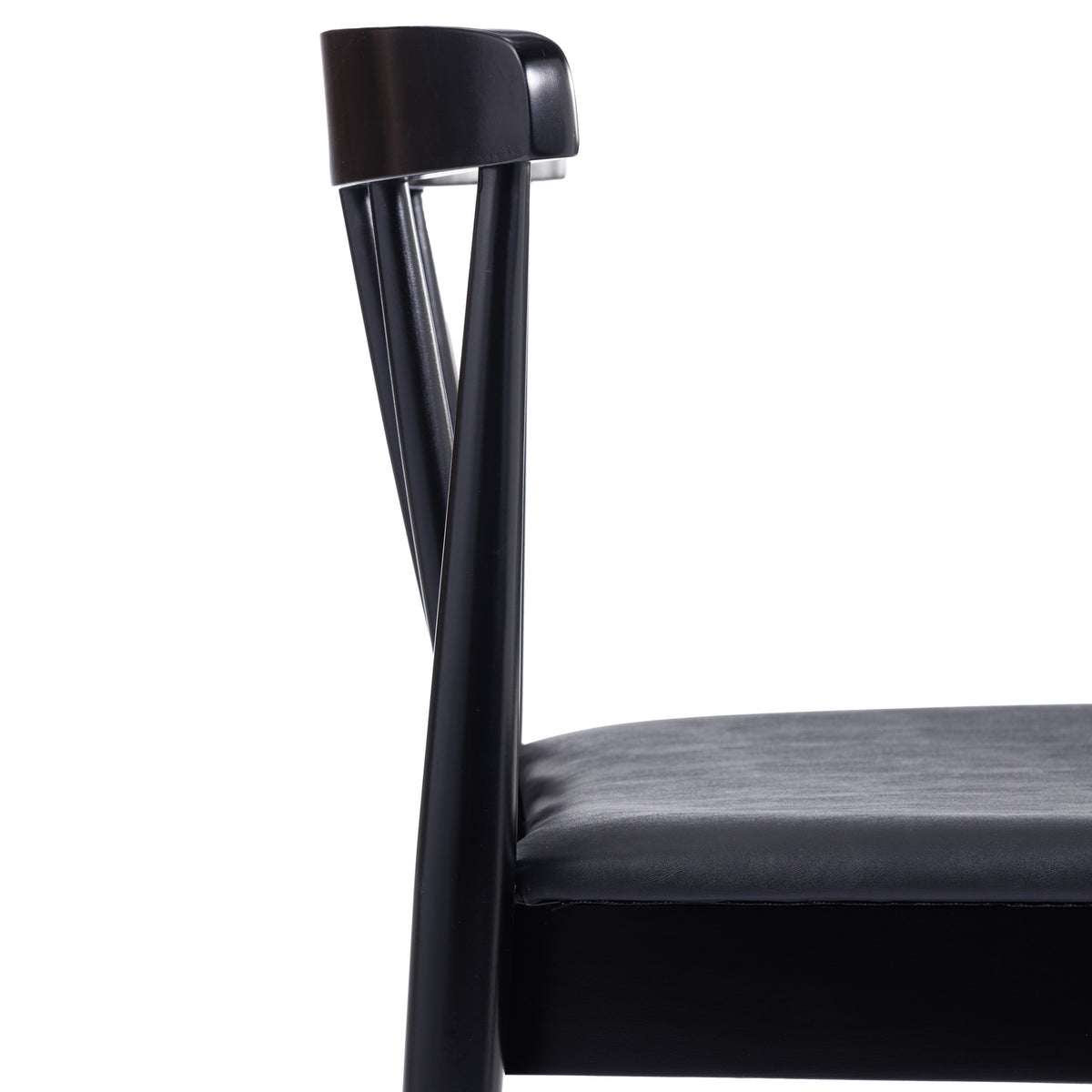 Chester Commercial Grade Solid Wood Dining Chair with Slatted Backrest and Vinyl Seat