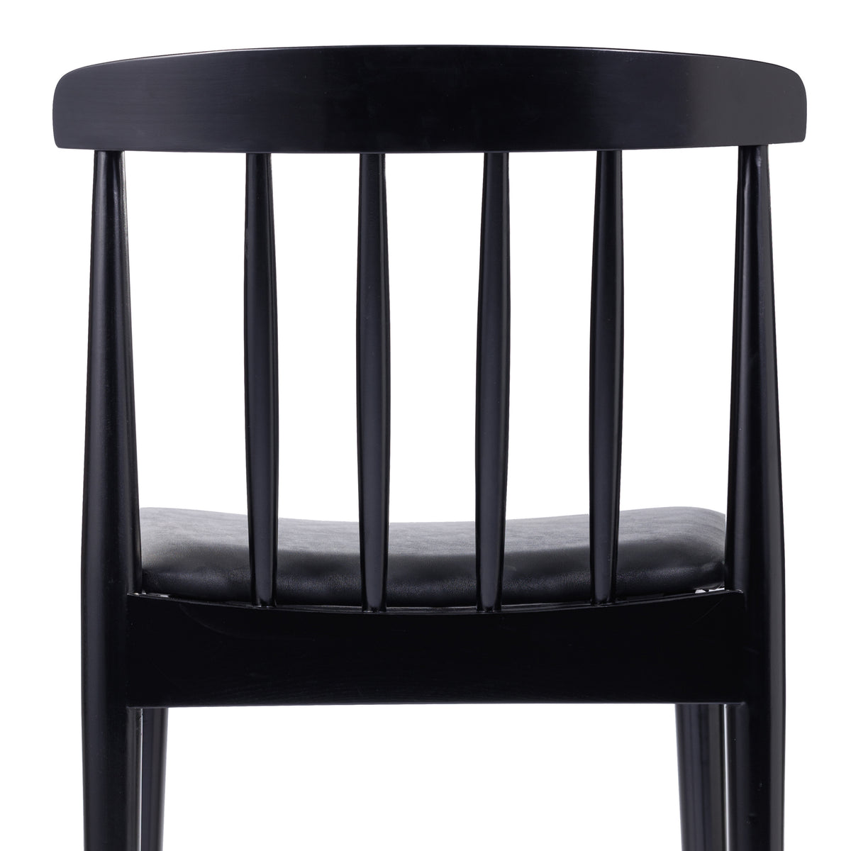 Chester Commercial Grade Solid Wood Dining Chair with Slatted Backrest and Vinyl Seat
